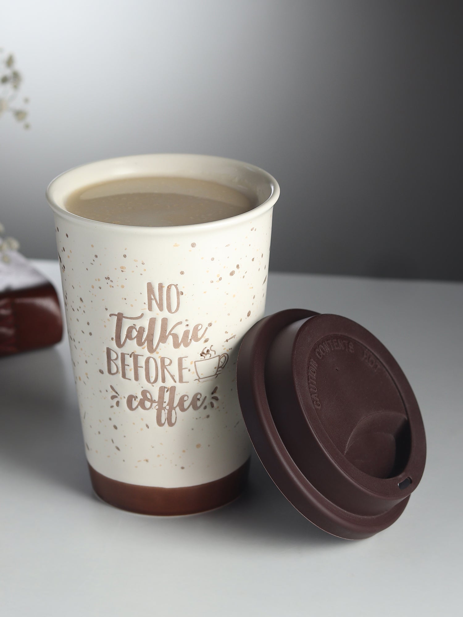 Coffee First Brown Ceramic Mug