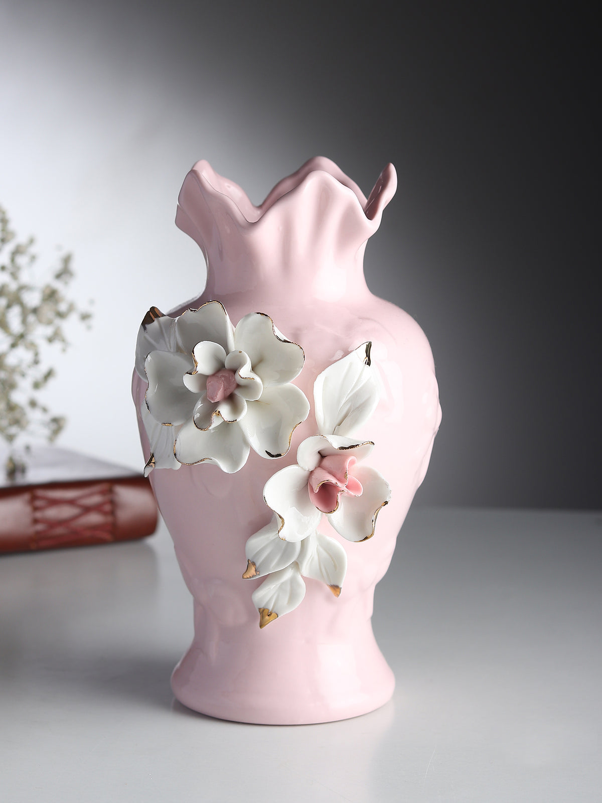 Elodie Fleur Pink  Porcelain Vase