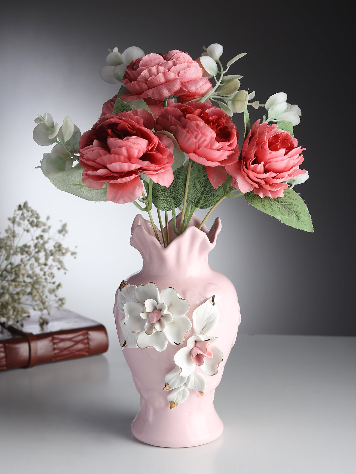 Elodie Fleur Pink  Porcelain Vase