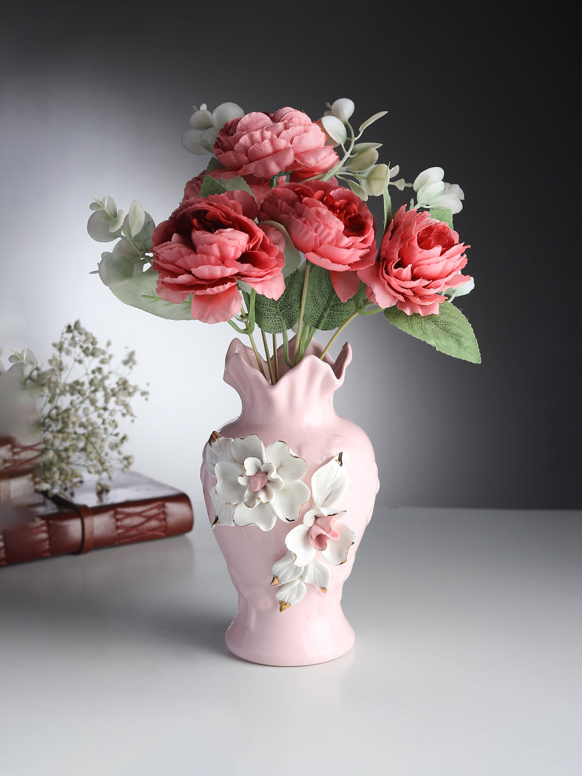 Elodie Fleur Pink  Porcelain Vase
