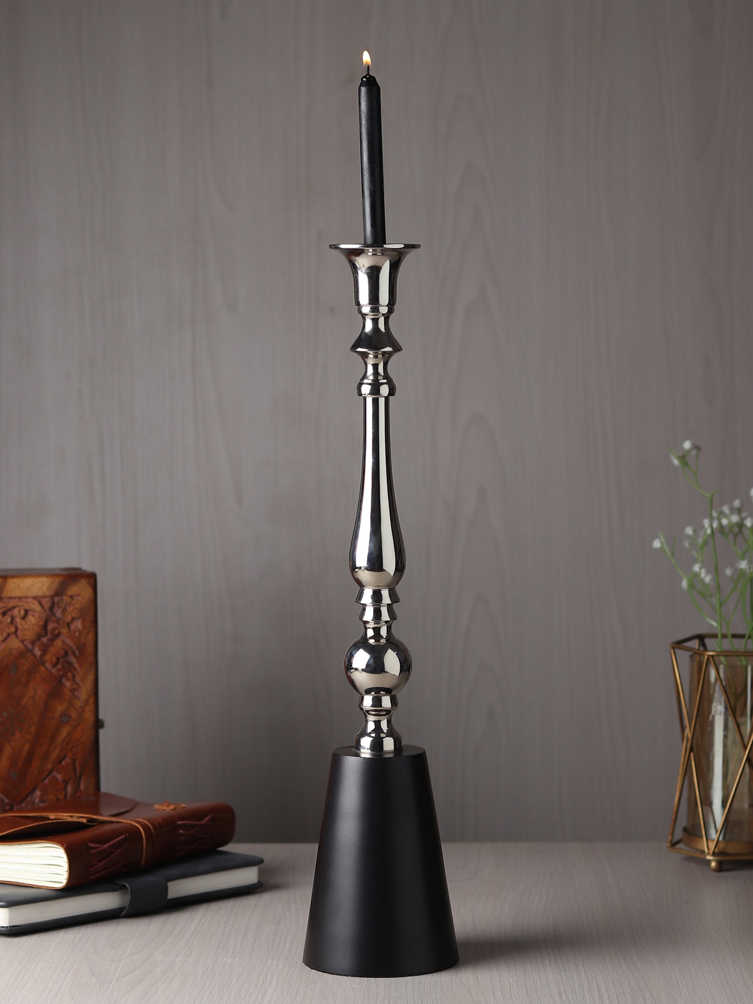 Valora Silver Candle Holder Large