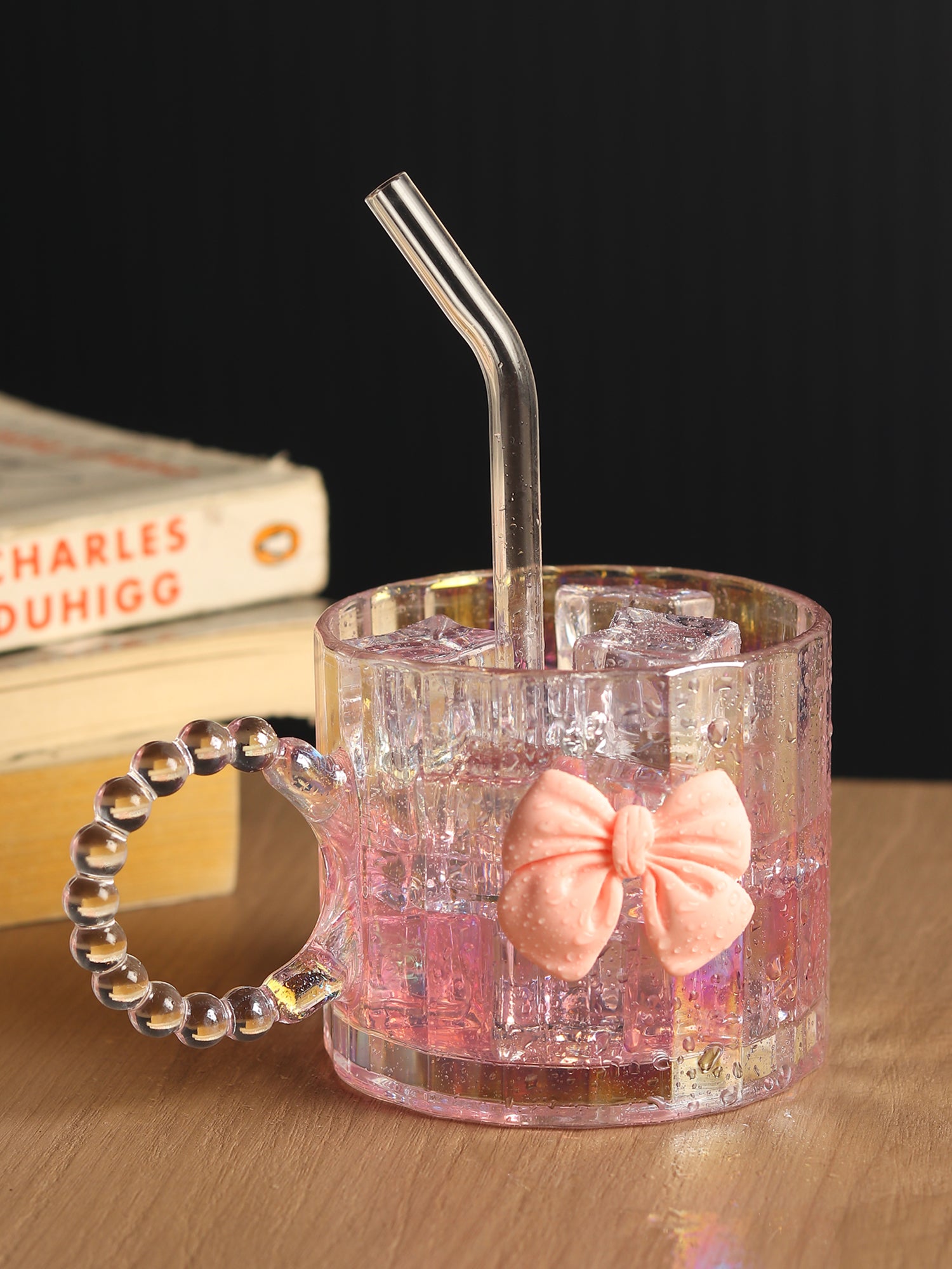 Colette Glass Tumbler Pink Bow