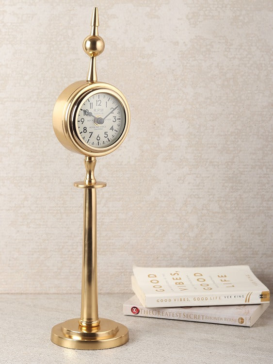 Majestic Spire Clock Gold