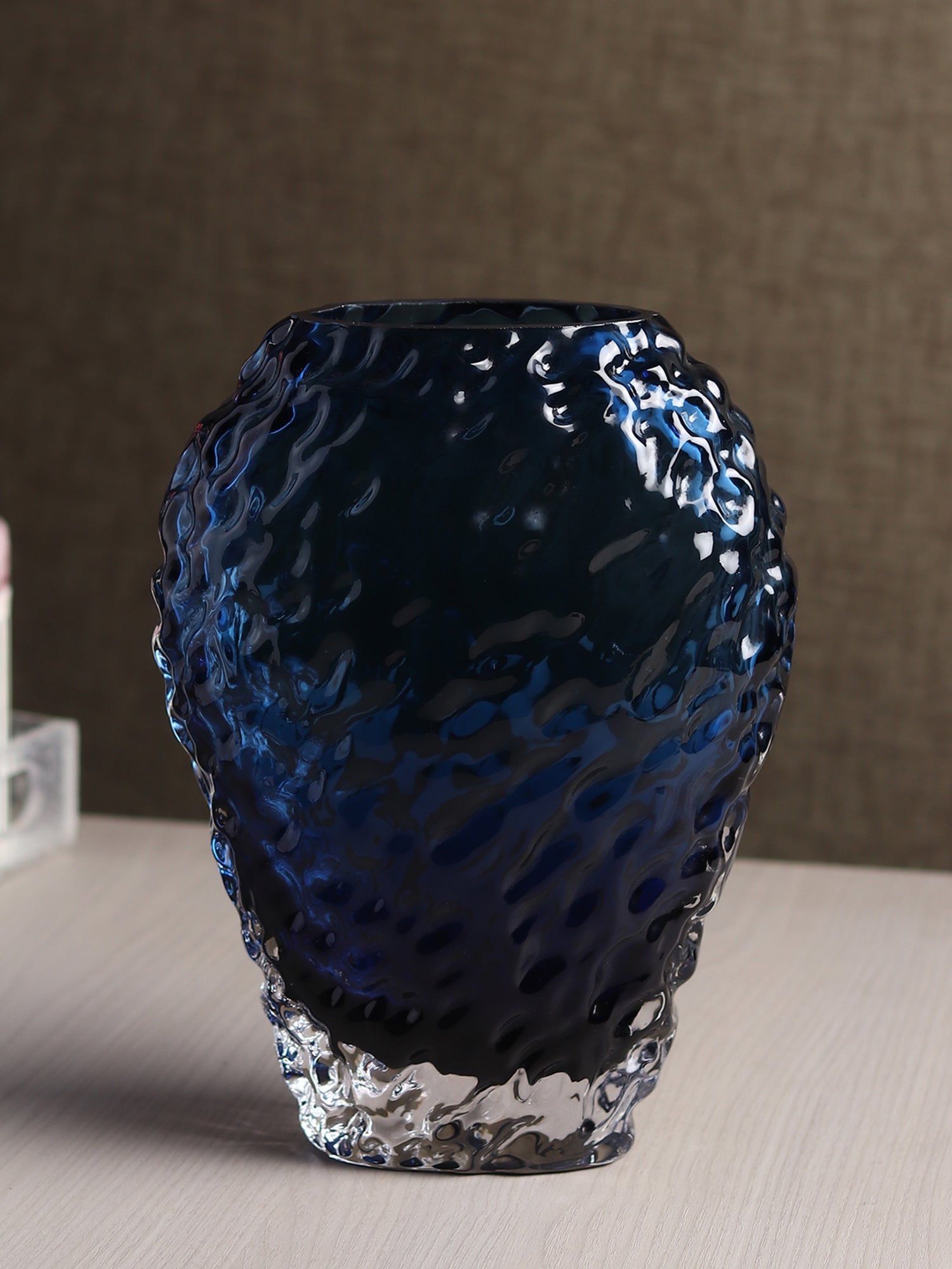 Torrent Blue Crystal Vase Tall