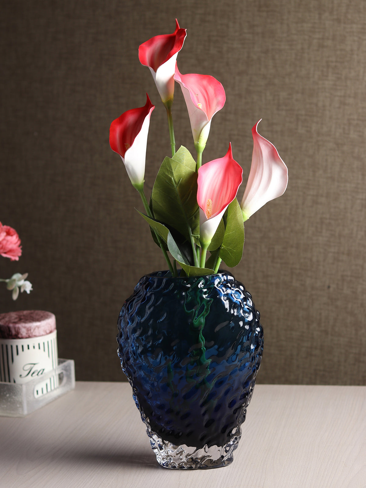 Torrent Blue Crystal Vase Tall