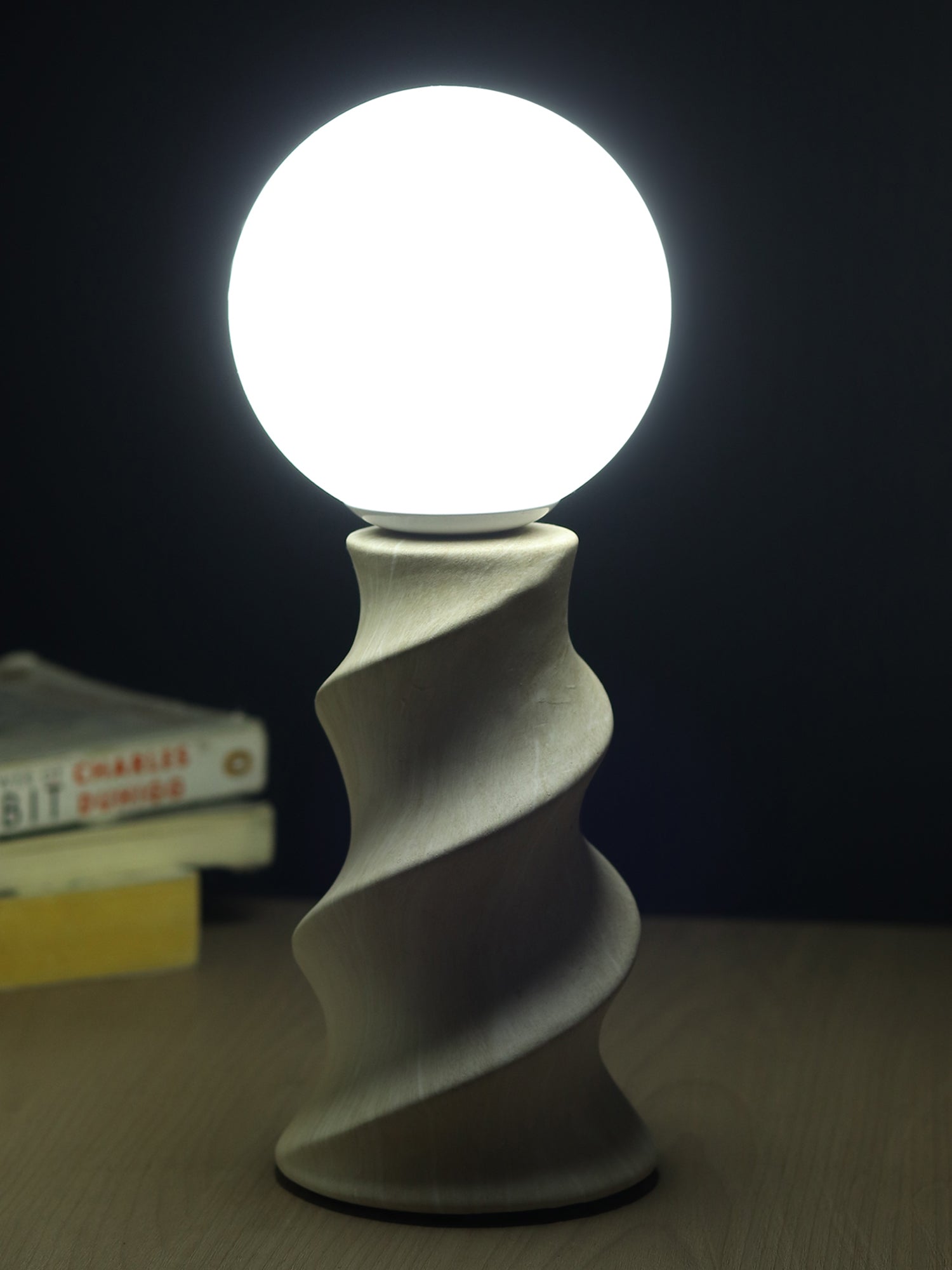 Twist Forme Brown Table Lamp