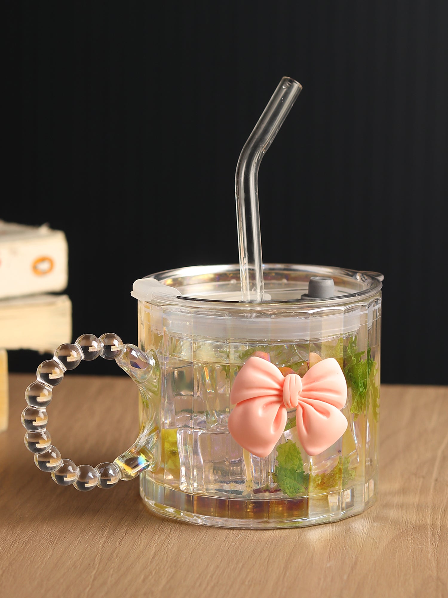 Colette Glass Tumbler Pink Bow