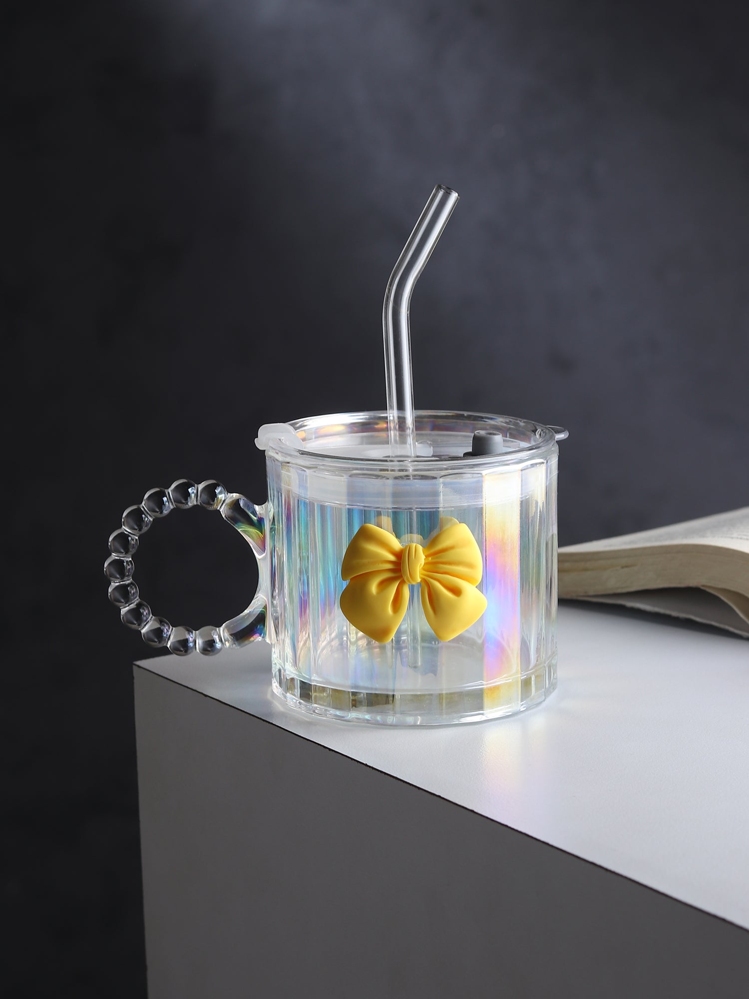 Colette Glass Tumbler Yellow Bow