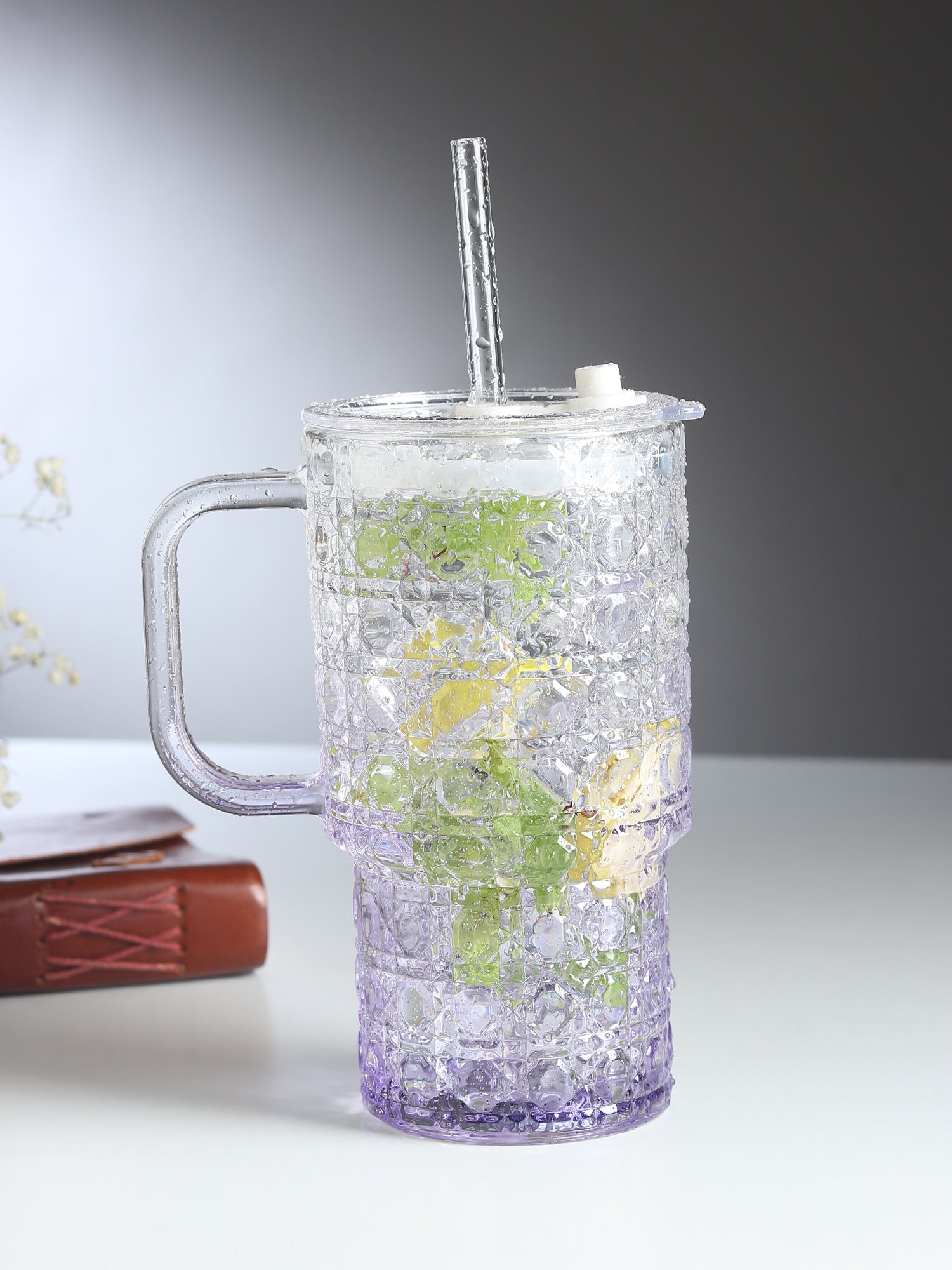 Verdelle Glass Tumbler Purple