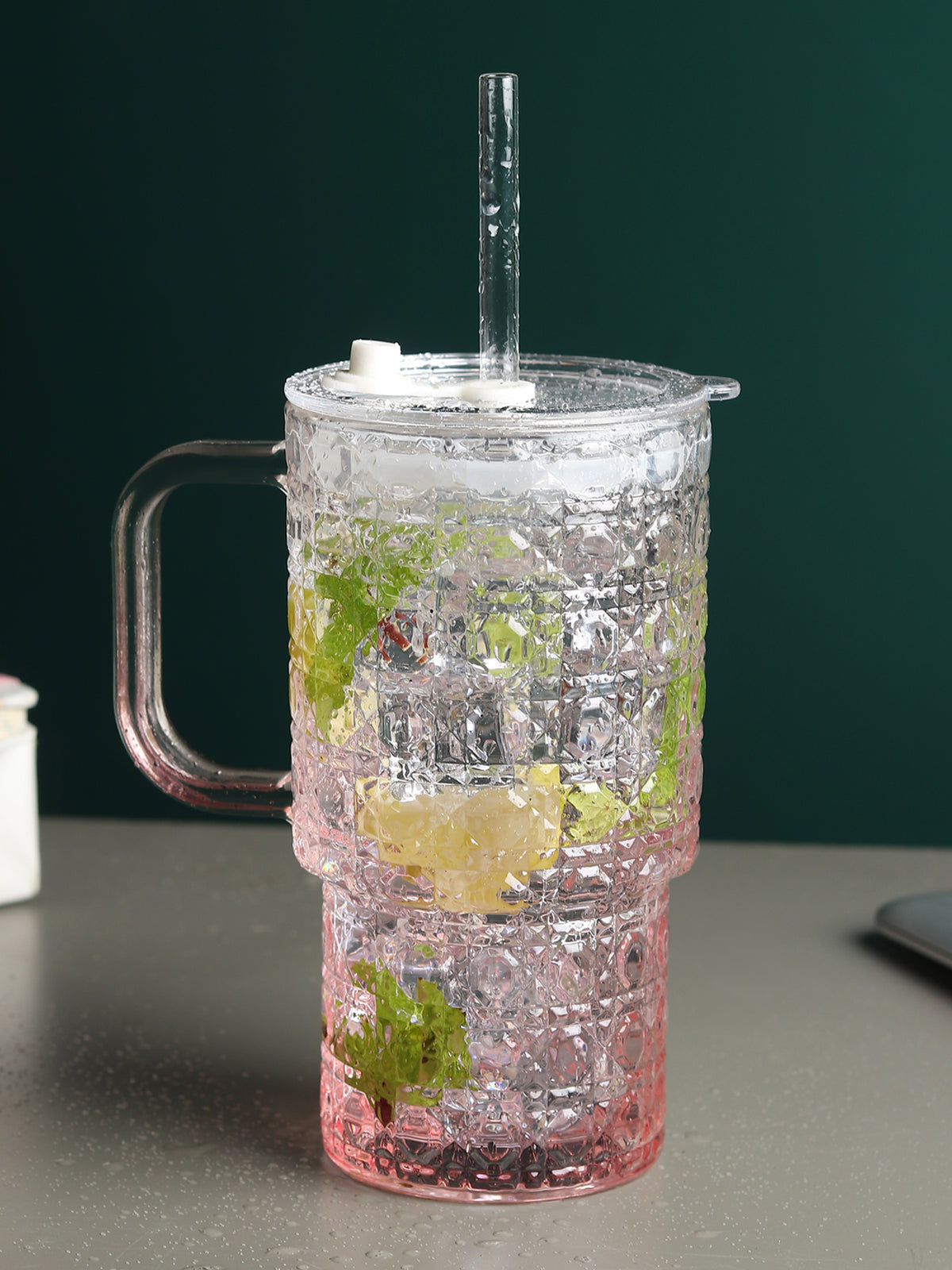 Verdelle Glass Tumbler Pink