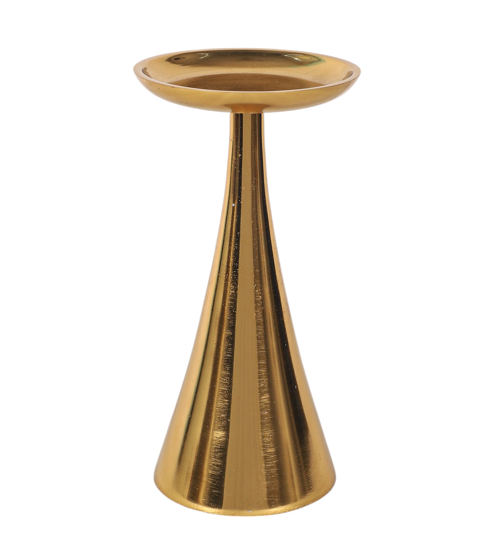 Aureus Petite Gold Pillar Candle Stand