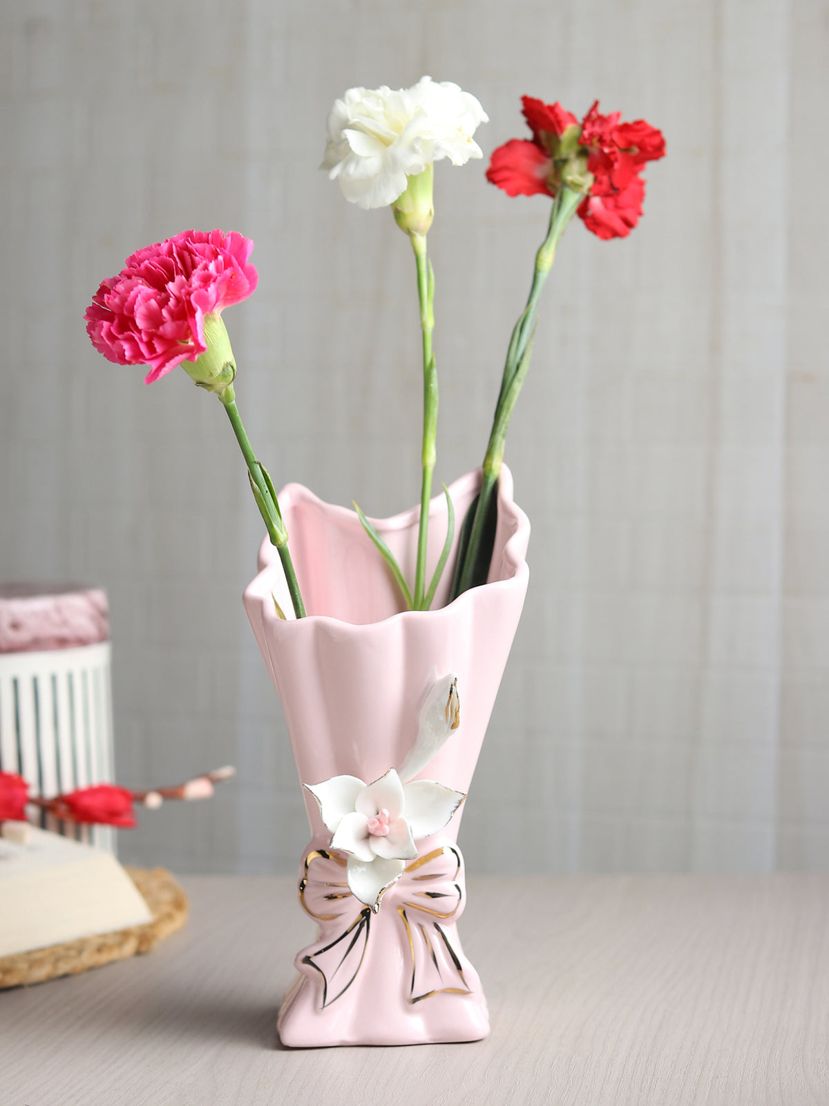 Isolde Fleur Small Pink Porcelain Vase
