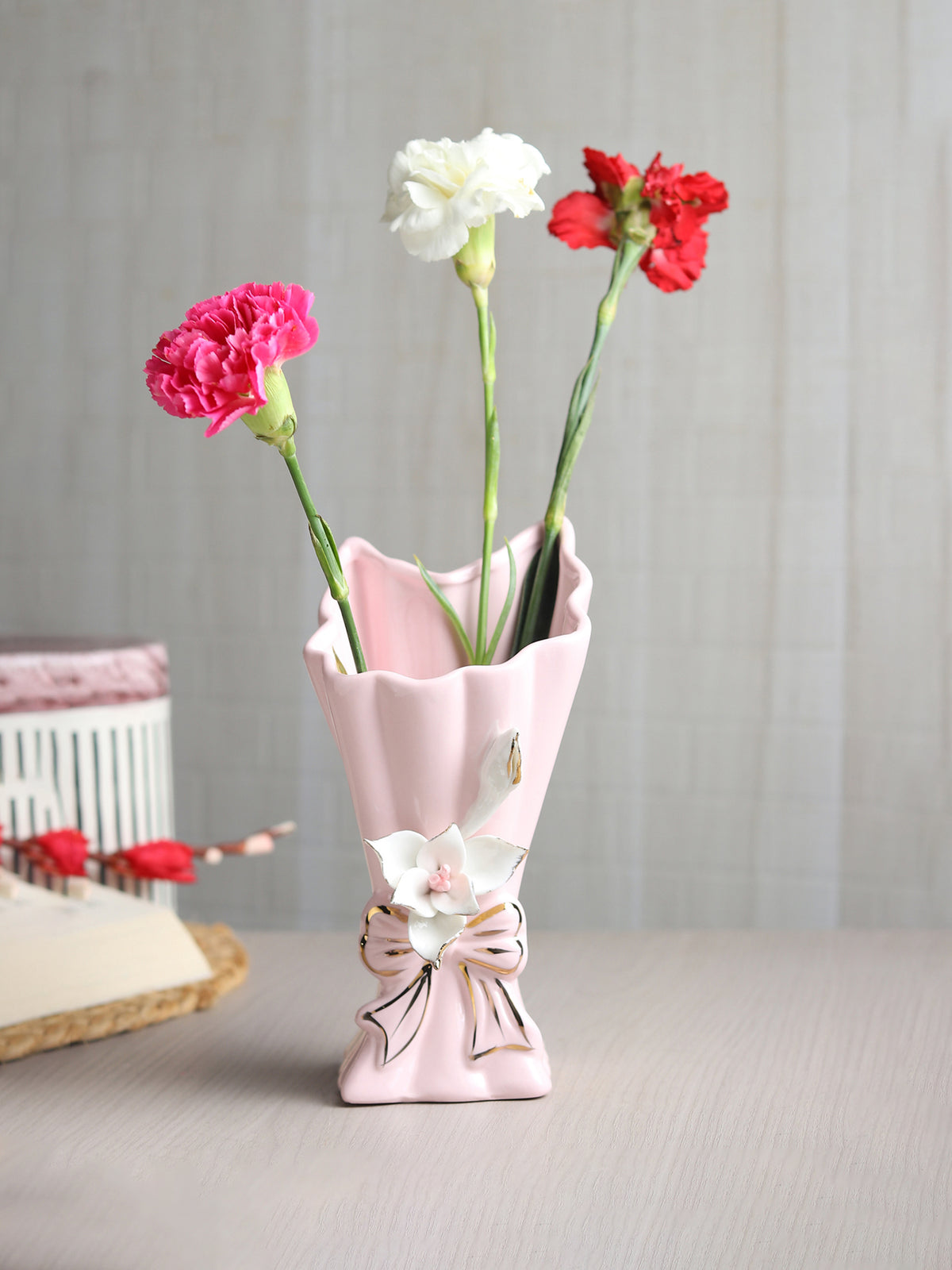 Isolde Fleur Small Pink Porcelain Vase