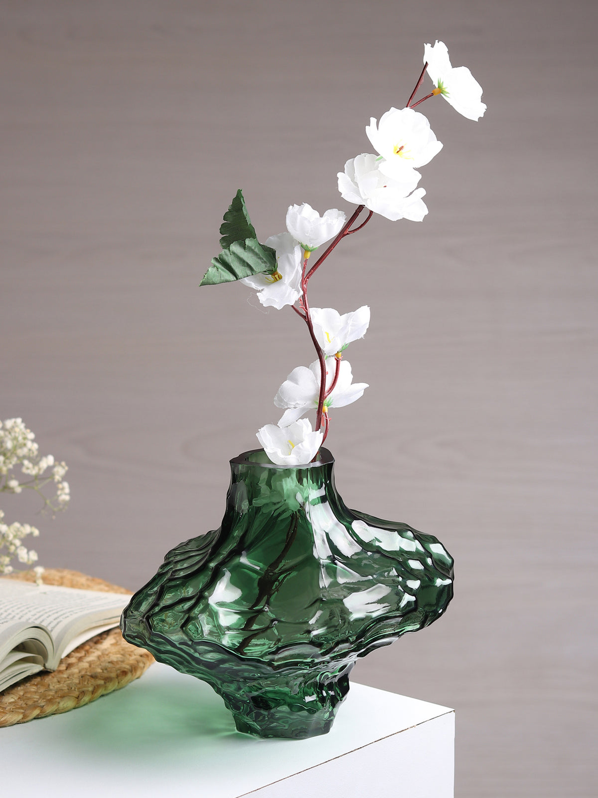 Magma Core Green Crystal Vase