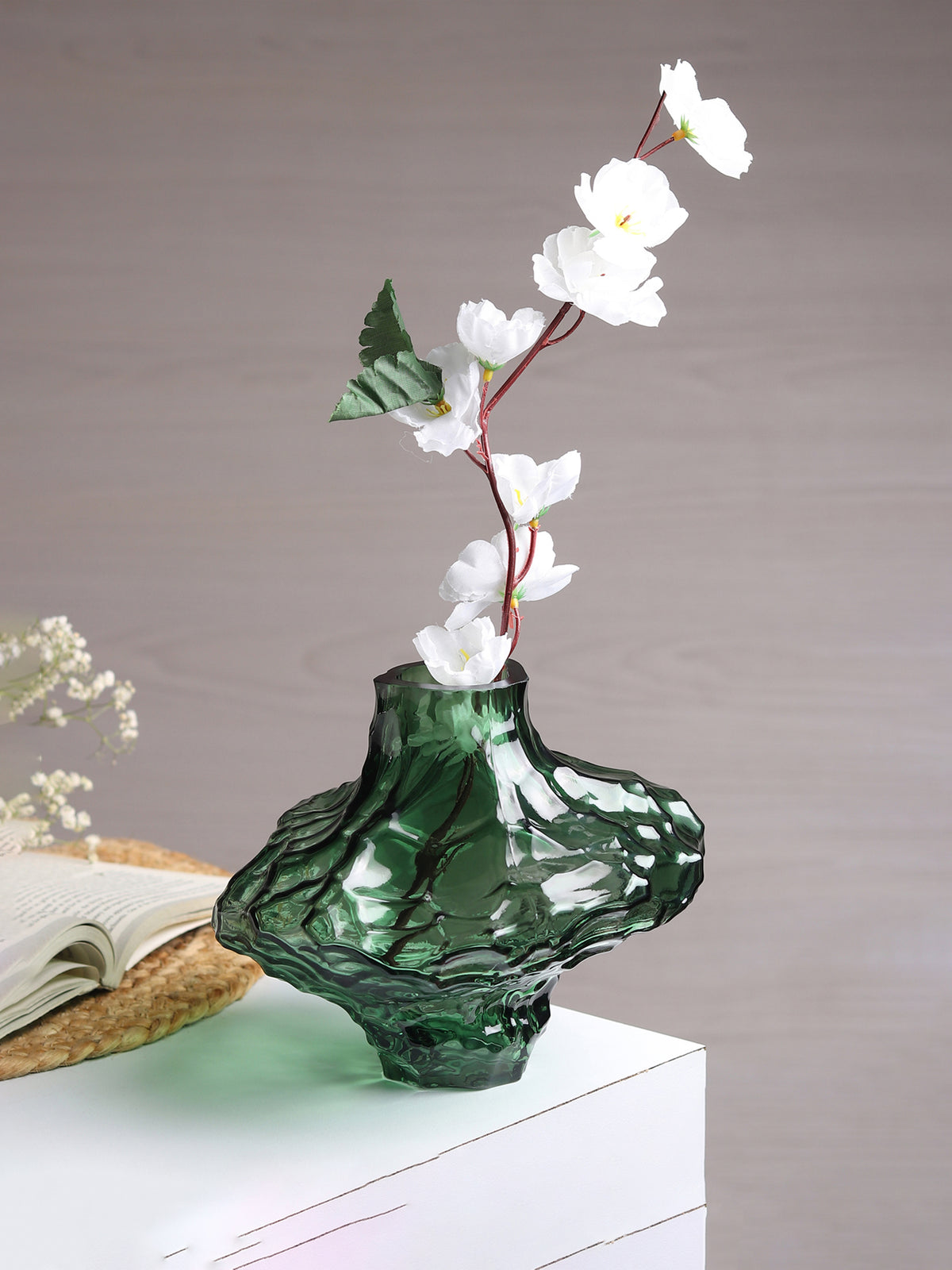 Magma Core Green Crystal Vase