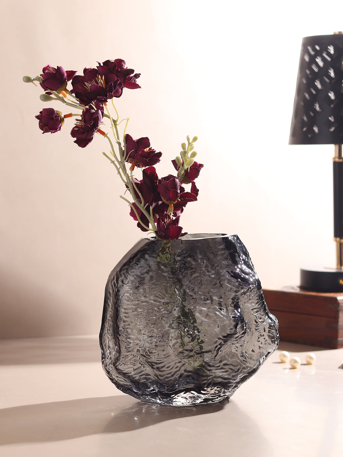 Terra Melt Black Crystal Vase