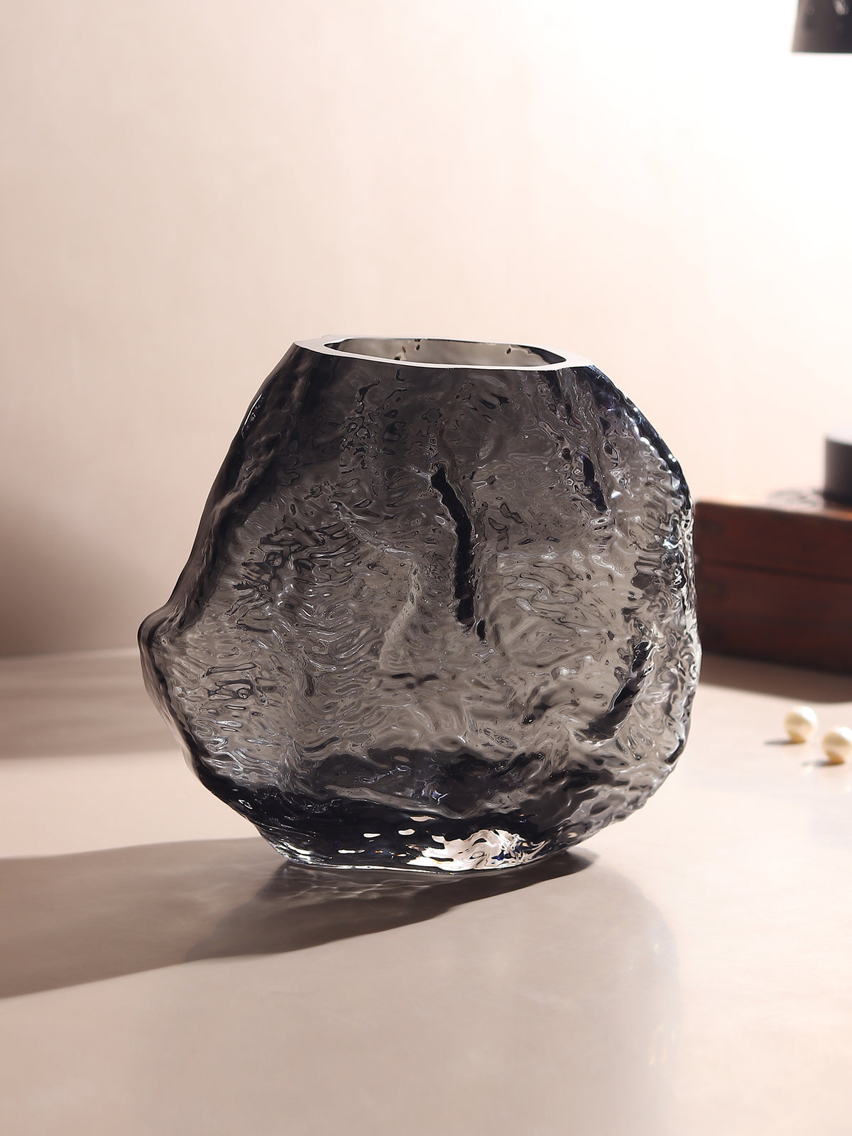 Terra Melt Black Crystal Vase