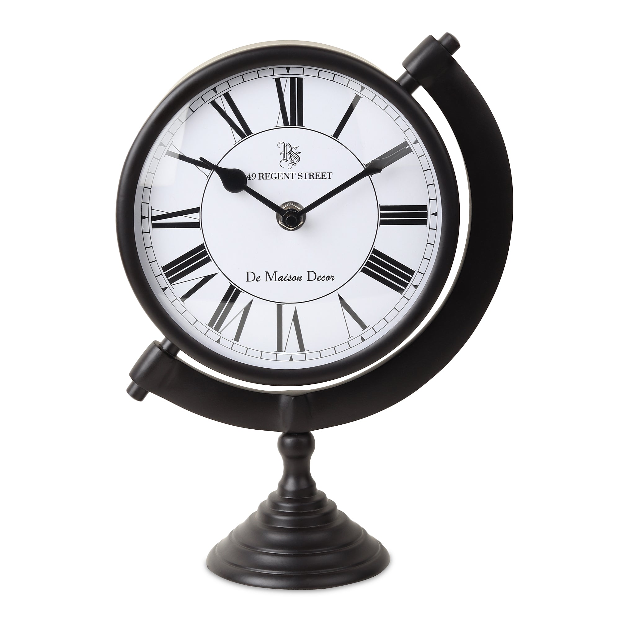 Veloria Black Desk Clock
