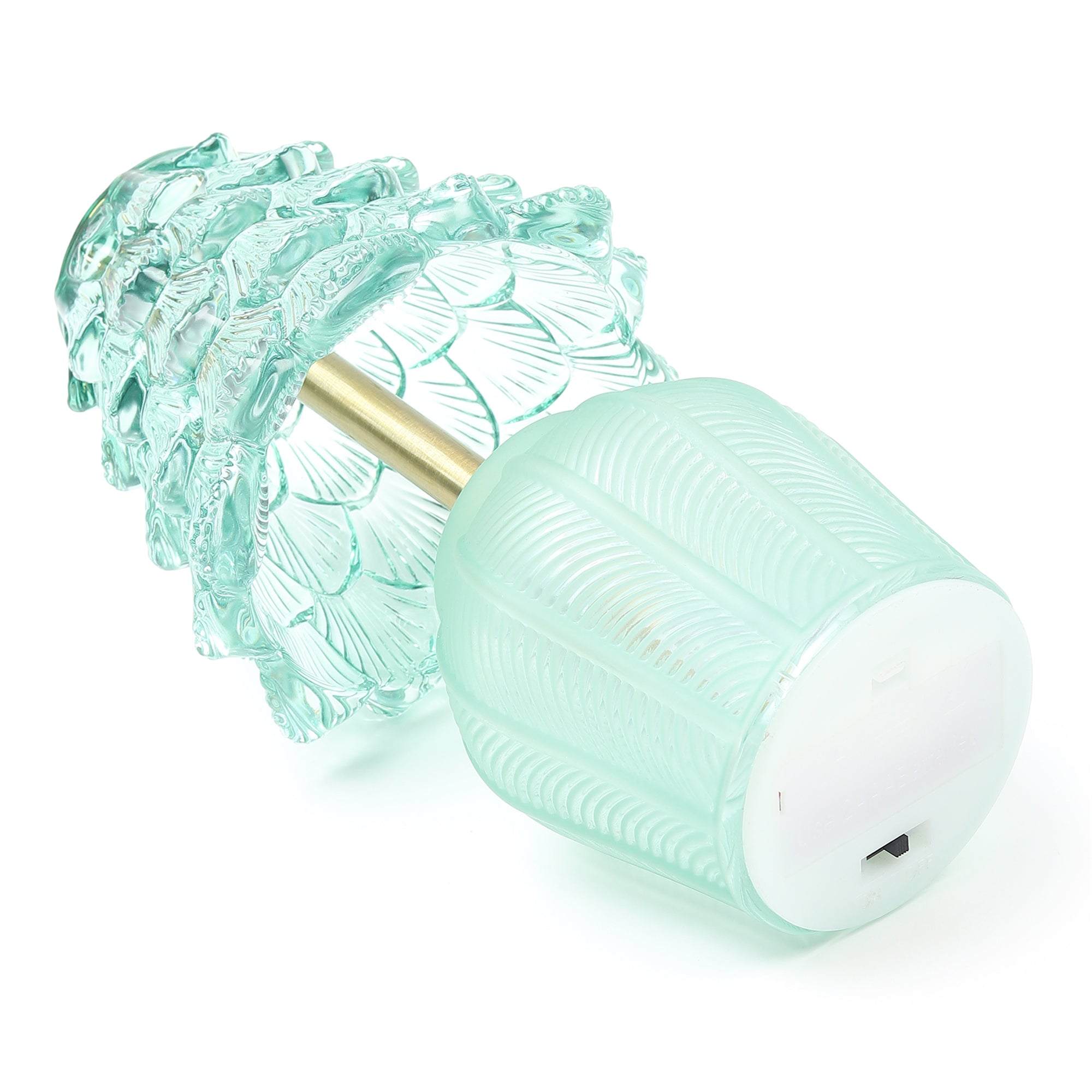 Marcelle Mini Crystelle Green Glass Lamp