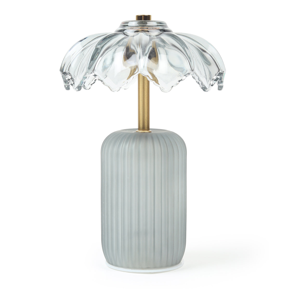 Novelle Crystelle Grey Glass Lamp