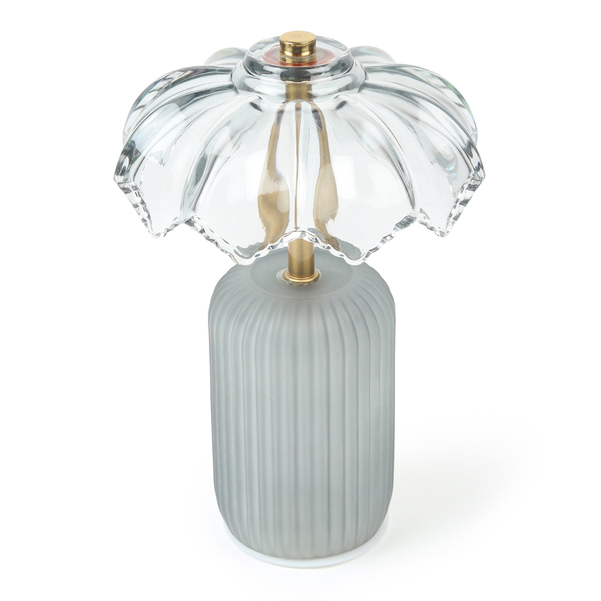 Novelle Crystelle Grey Glass Lamp