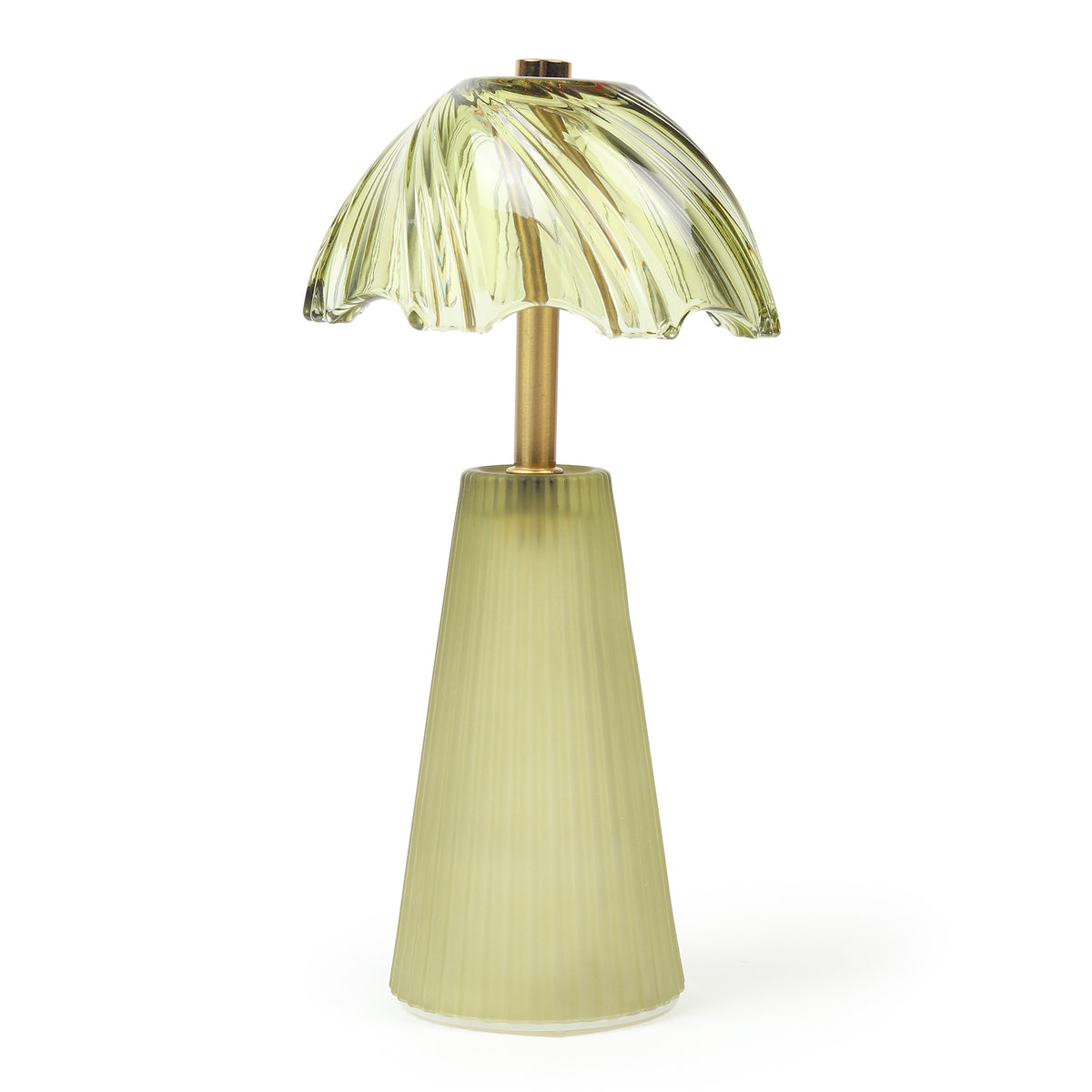 Calista Crystelle Green Glass Lamp