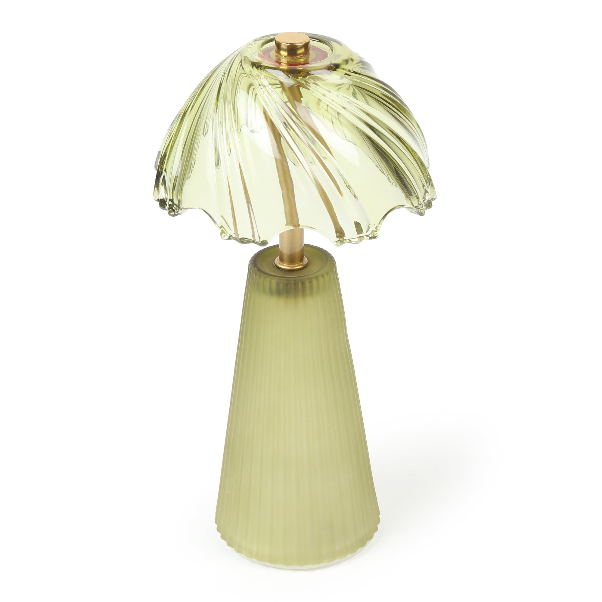Calista Crystelle Green Glass Lamp
