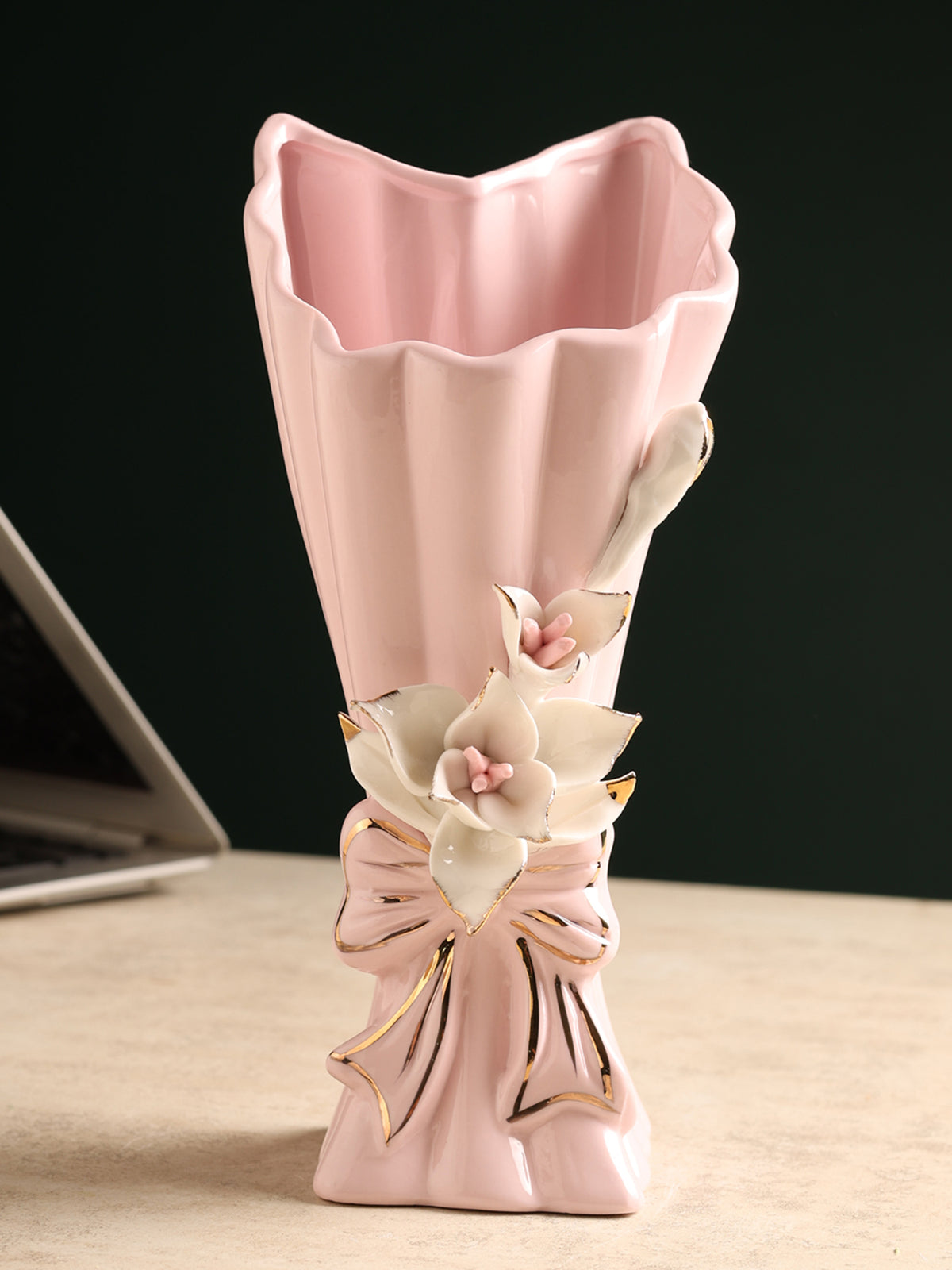 Isolde Fleur Big Pink Porcelain Vase