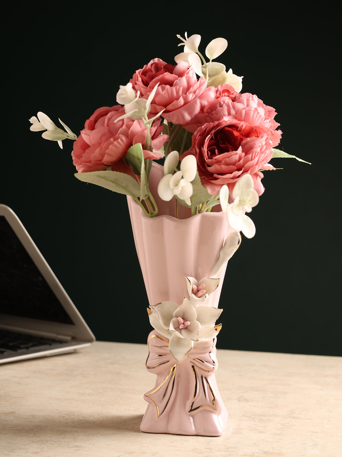 Isolde Fleur Big Pink Porcelain Vase