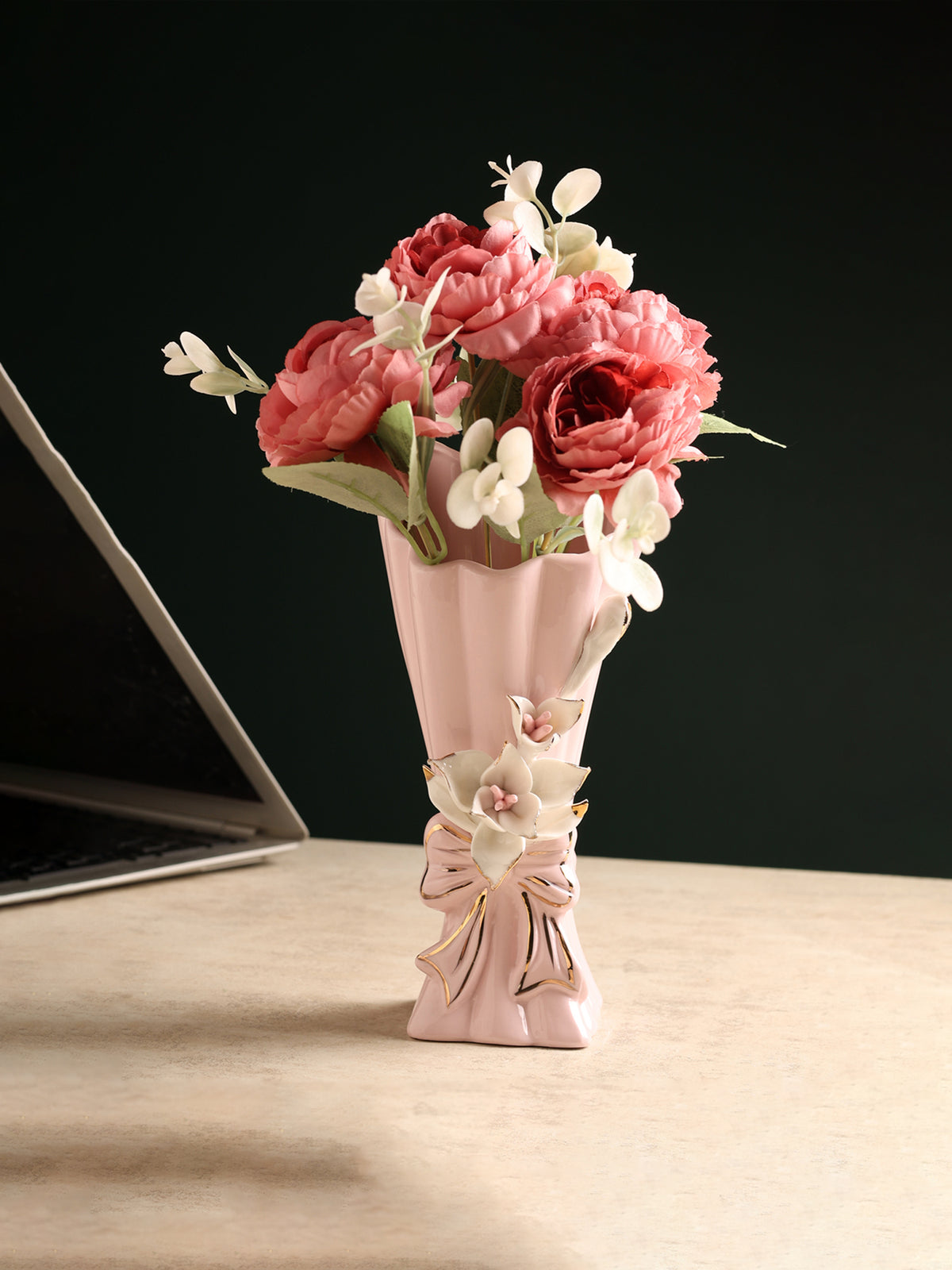 Isolde Fleur Big Pink Porcelain Vase