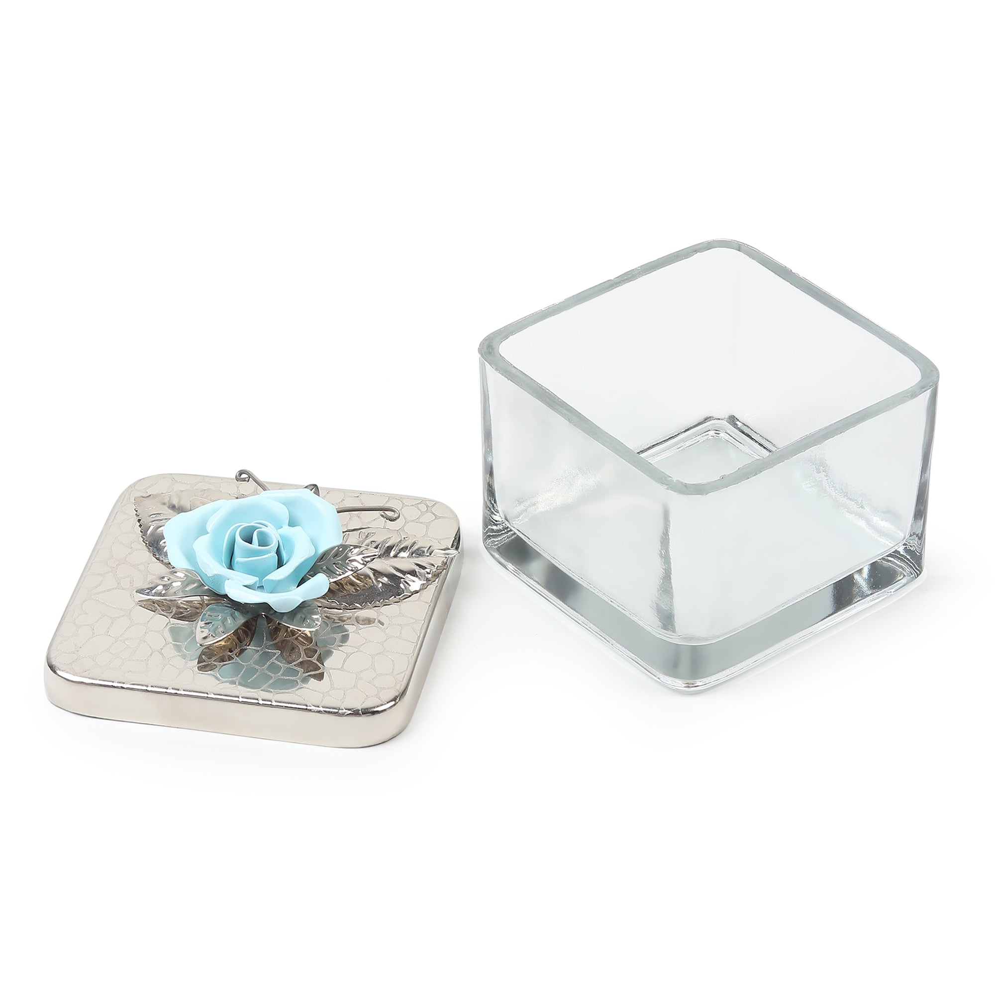 Petal Eclat Blue Square storage Box