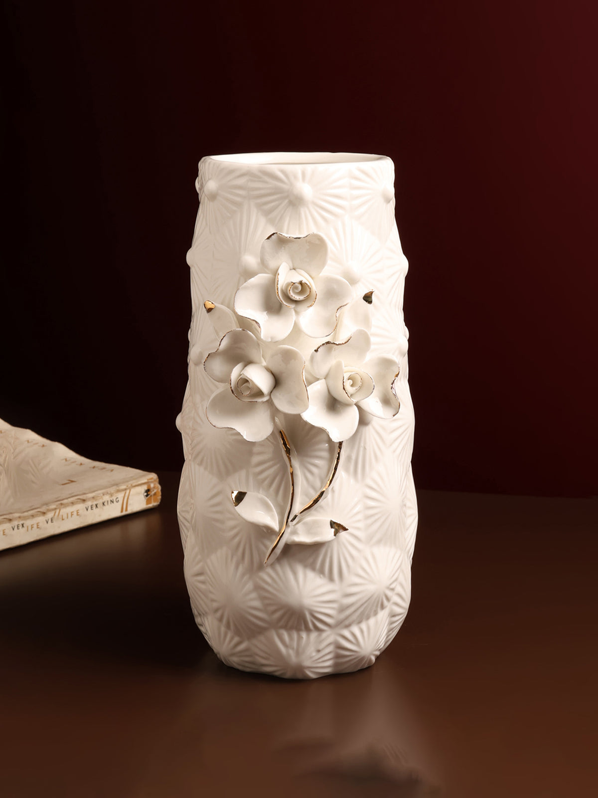 Elodie Fleur White Porcelain Vase