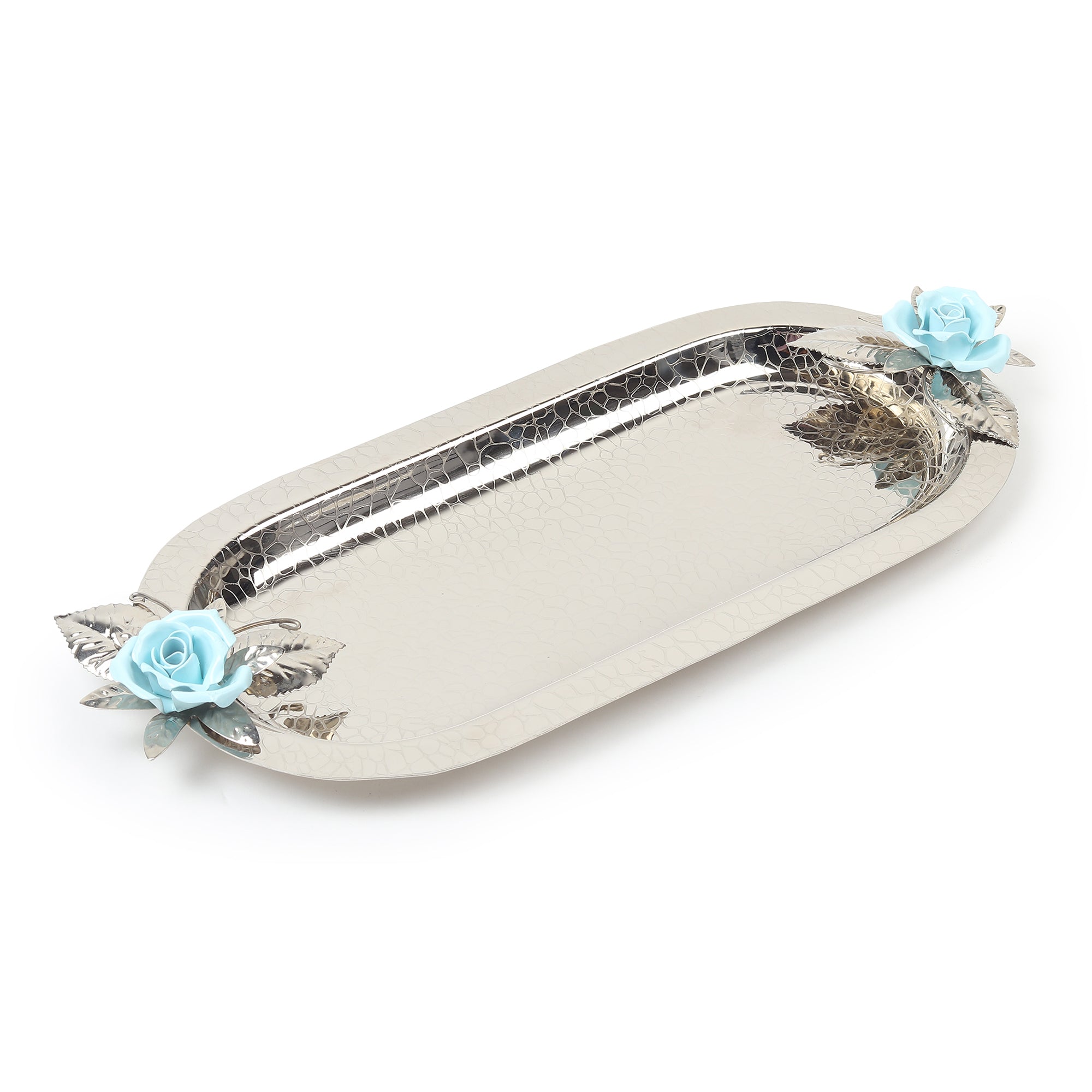 Petal Eclat Blue Oval Tray