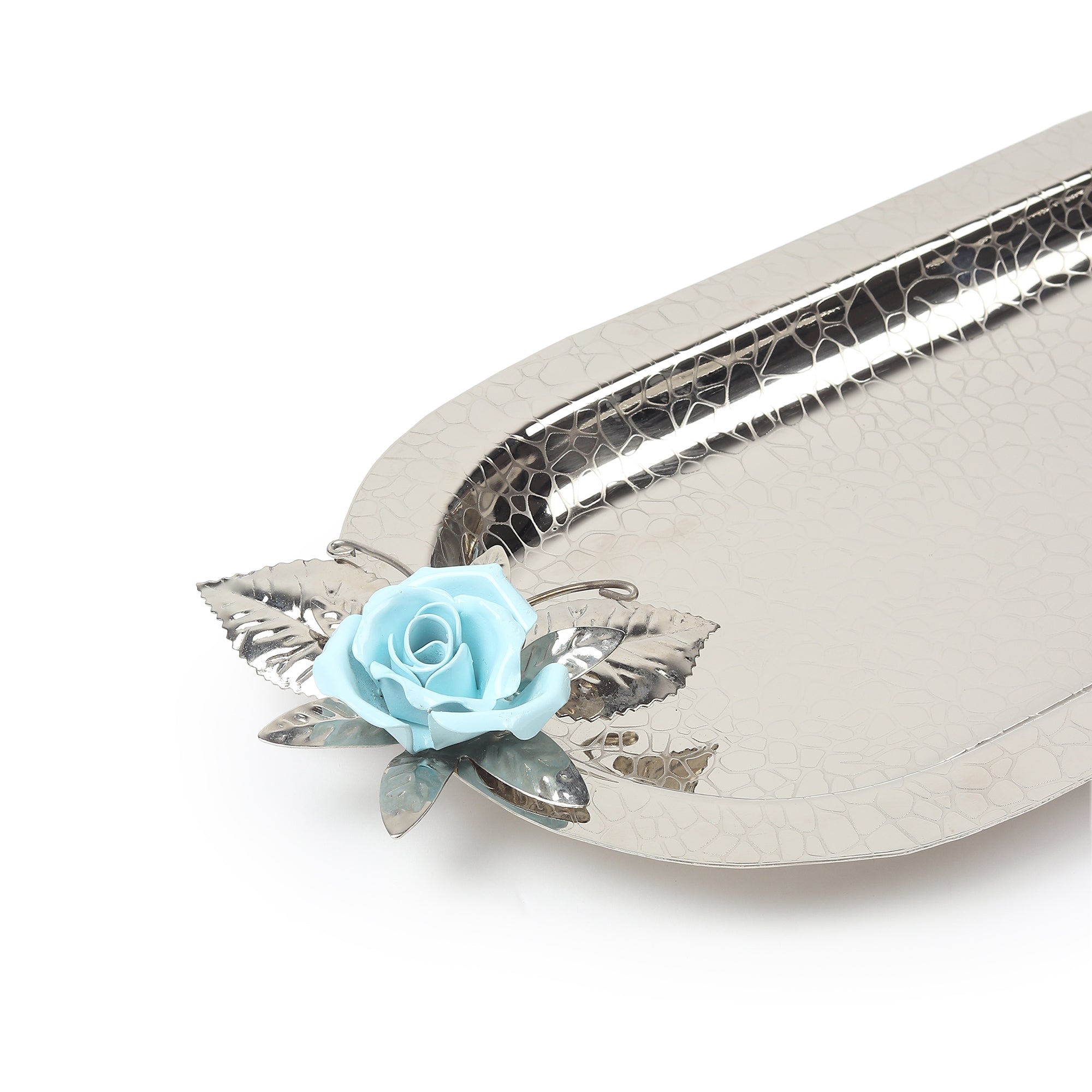 Petal Eclat Blue Oval Tray