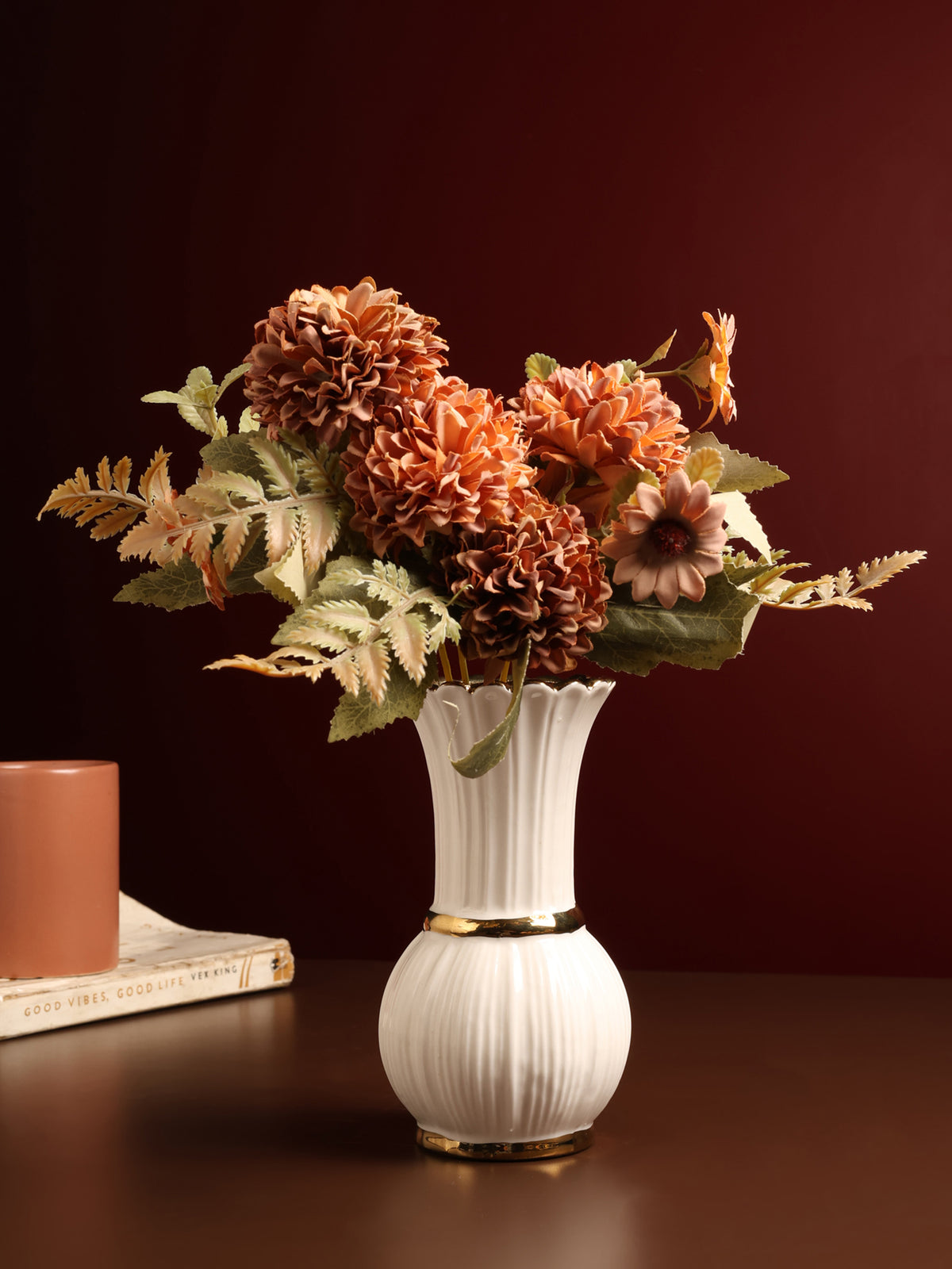 Garnet Porcelain Vase