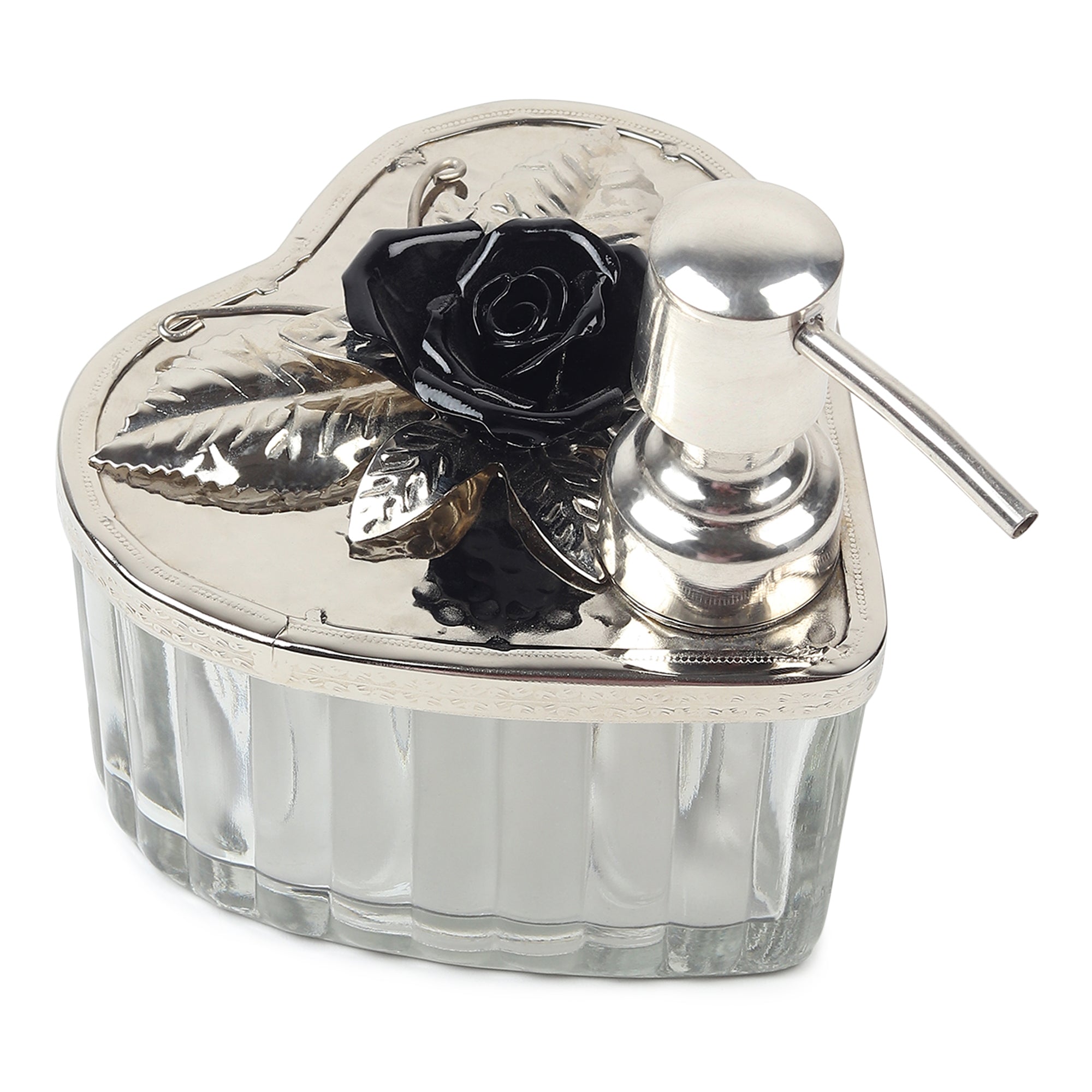 Petal Eclat Black Glass Dispenser