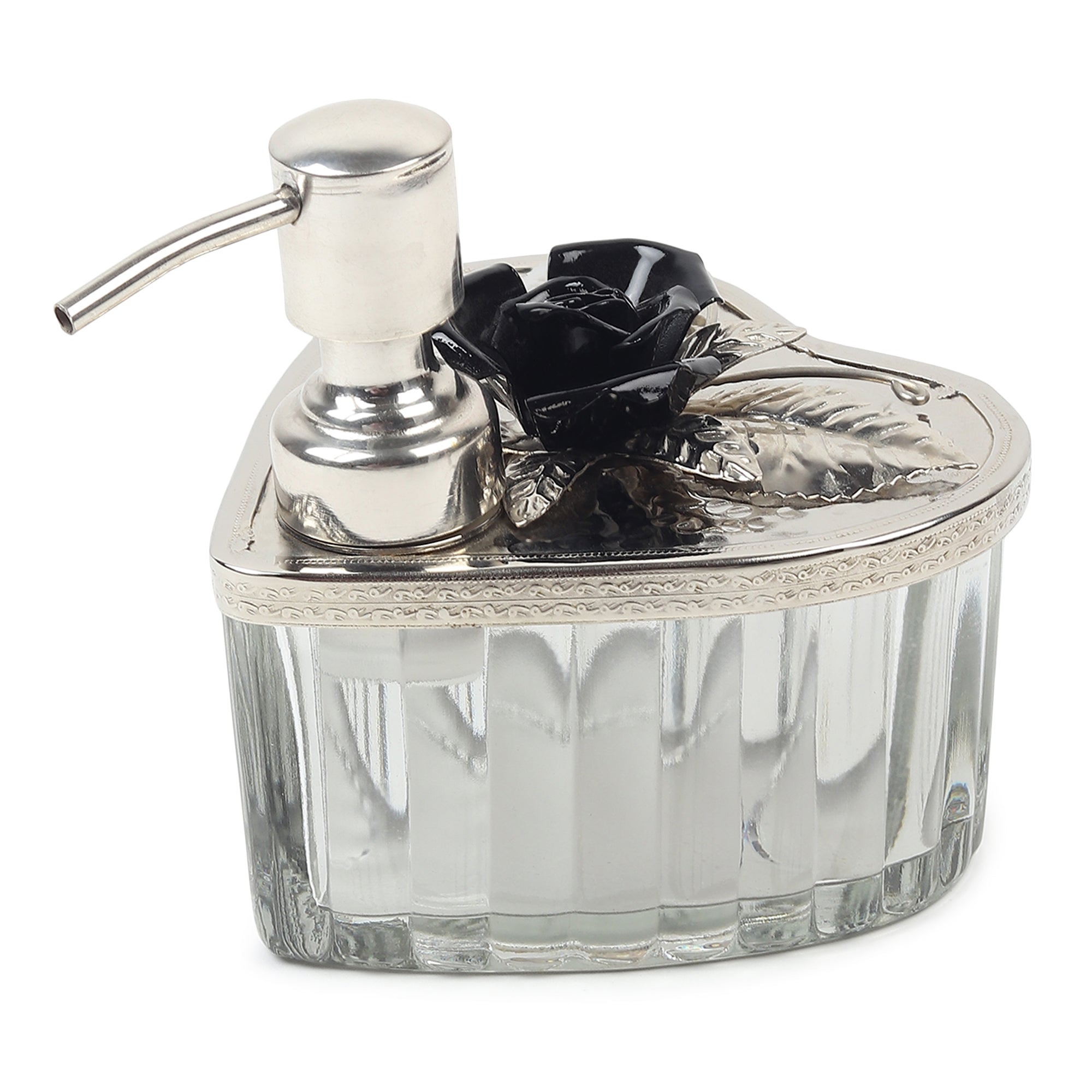Petal Eclat Black Glass Dispenser