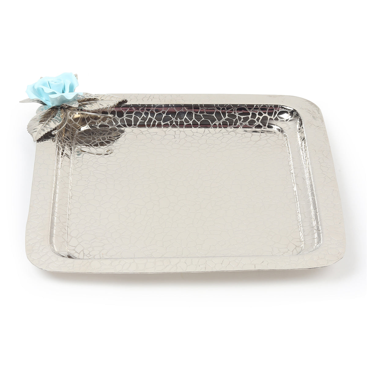 Petal Eclat Blue Square Tray