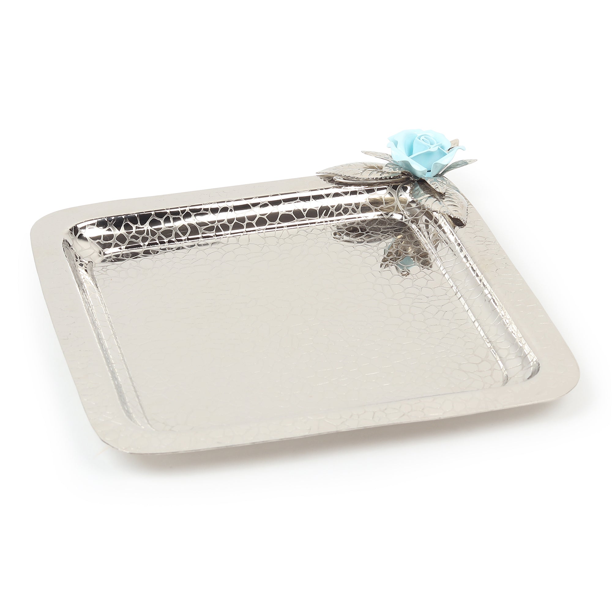 Petal Eclat Blue Square Tray