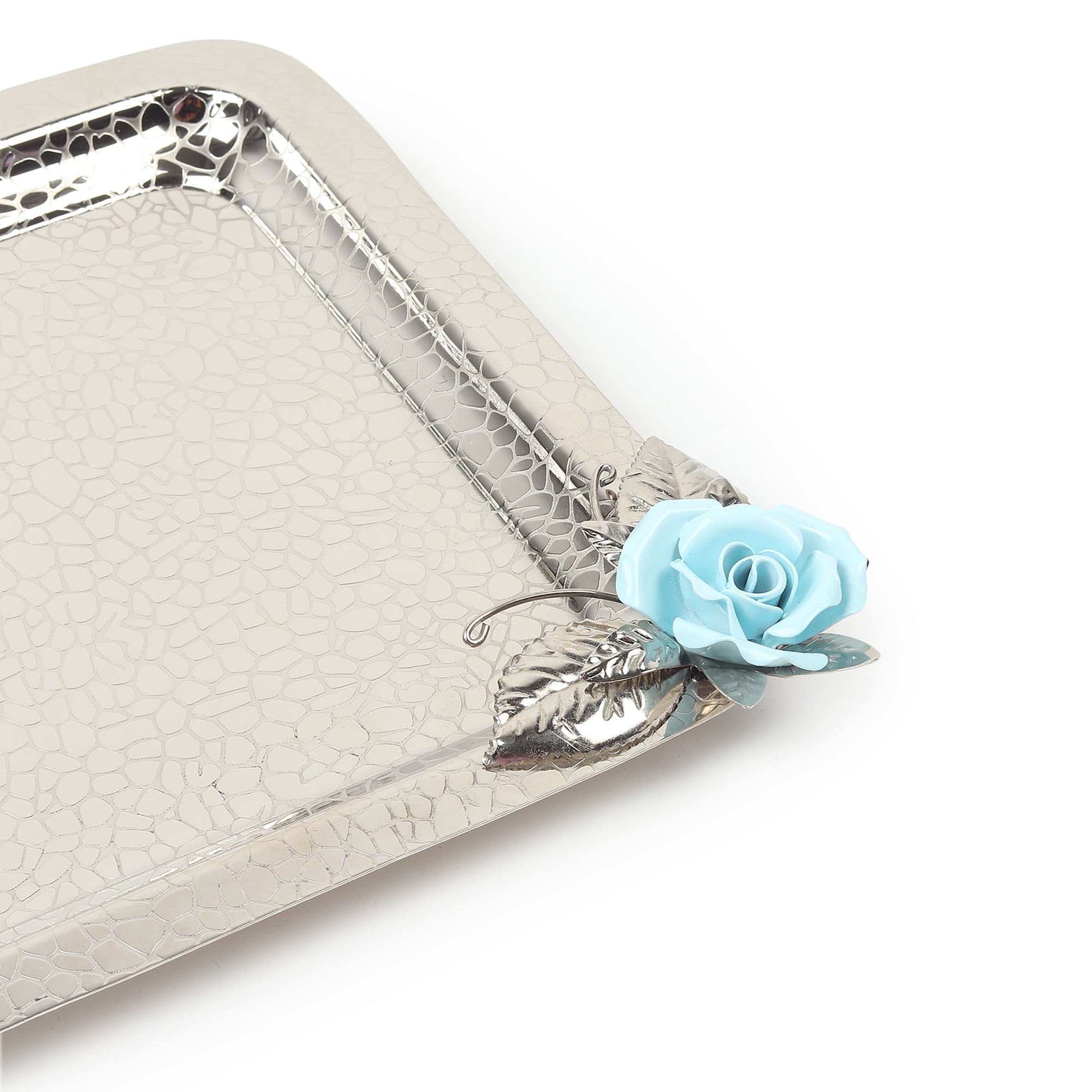 Petal Eclat Blue Square Tray