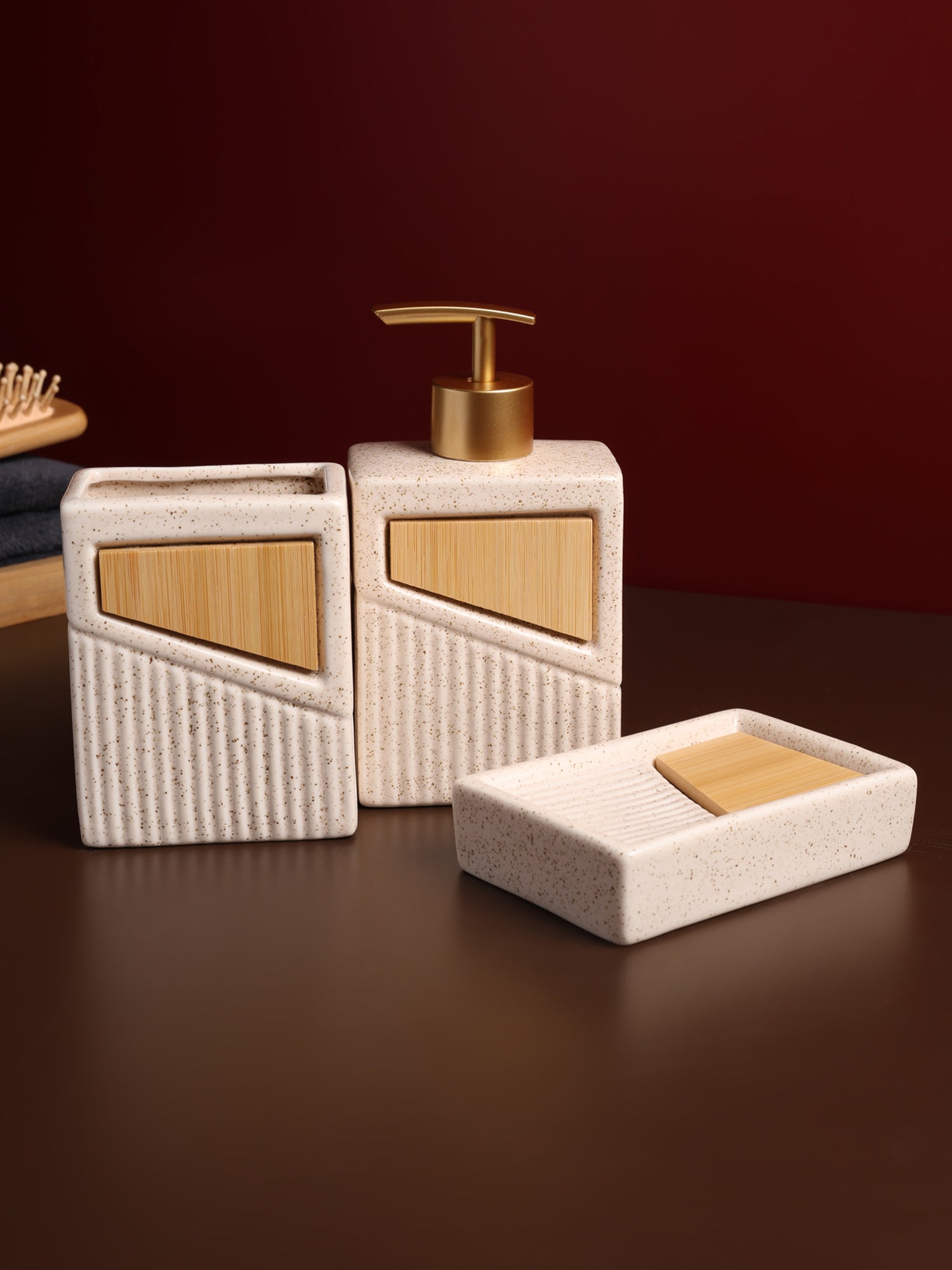 Terrazzo Block Bathroom Set of 3