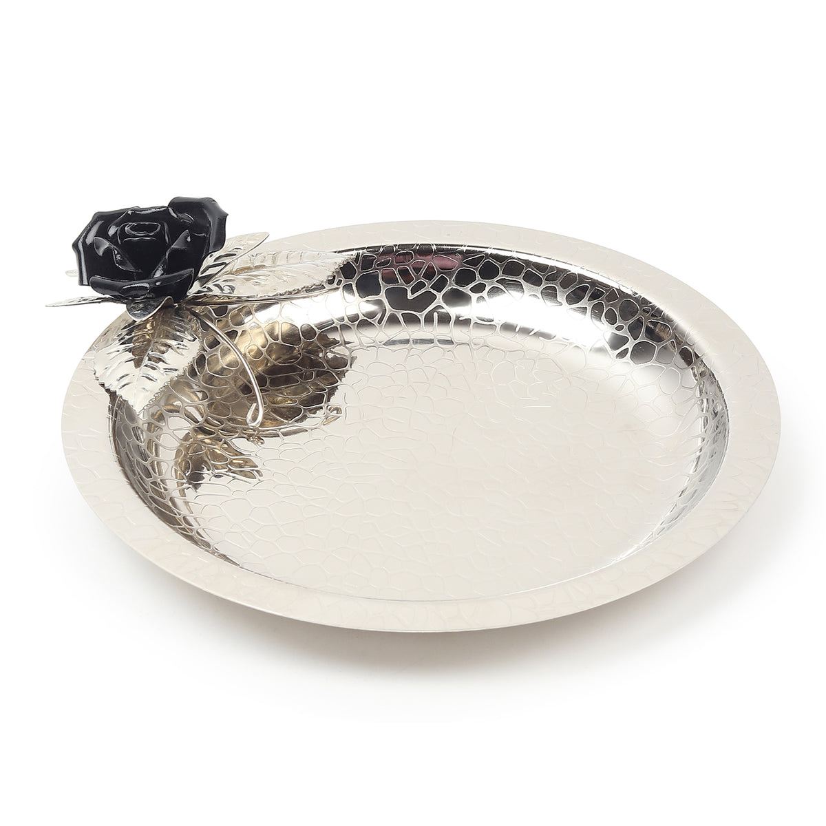 Petal Eclat Black Circle Plate
