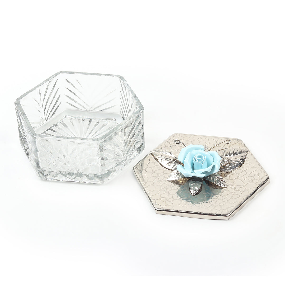 Petal Eclat Blue Hexa storage Box