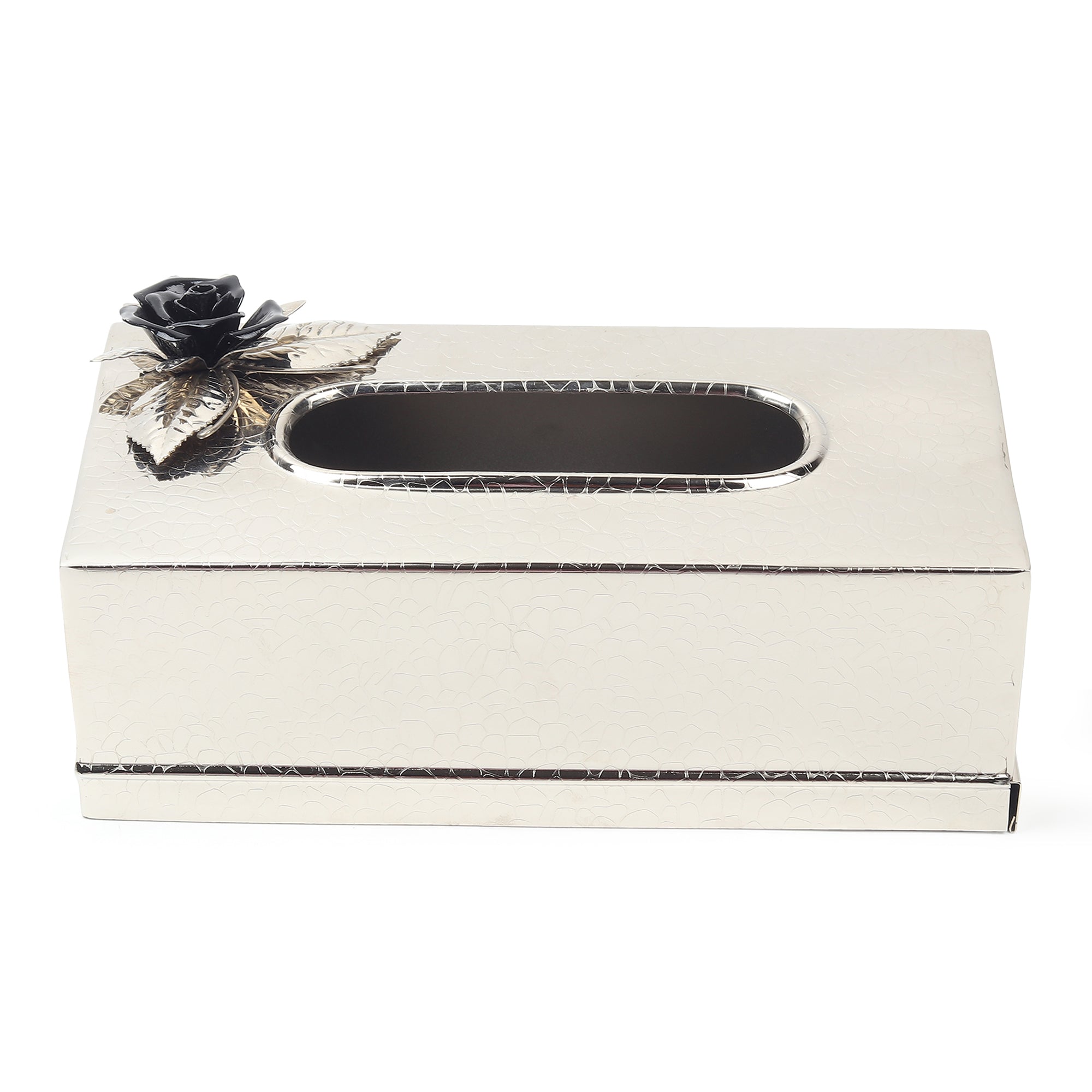 Petal Eclat Black Tissue Holder