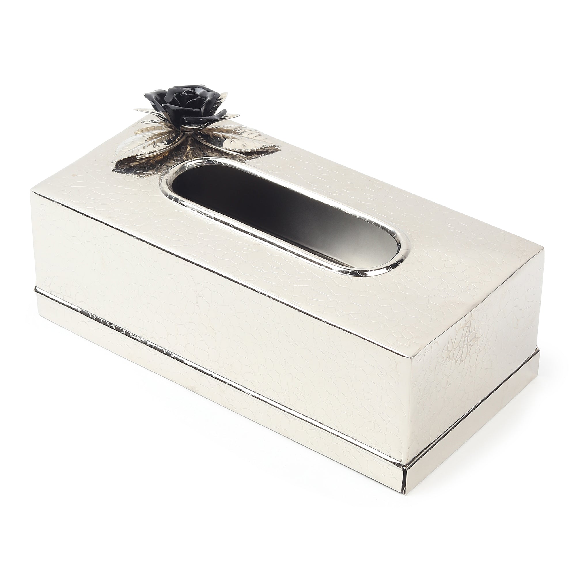 Petal Eclat Black Tissue Holder
