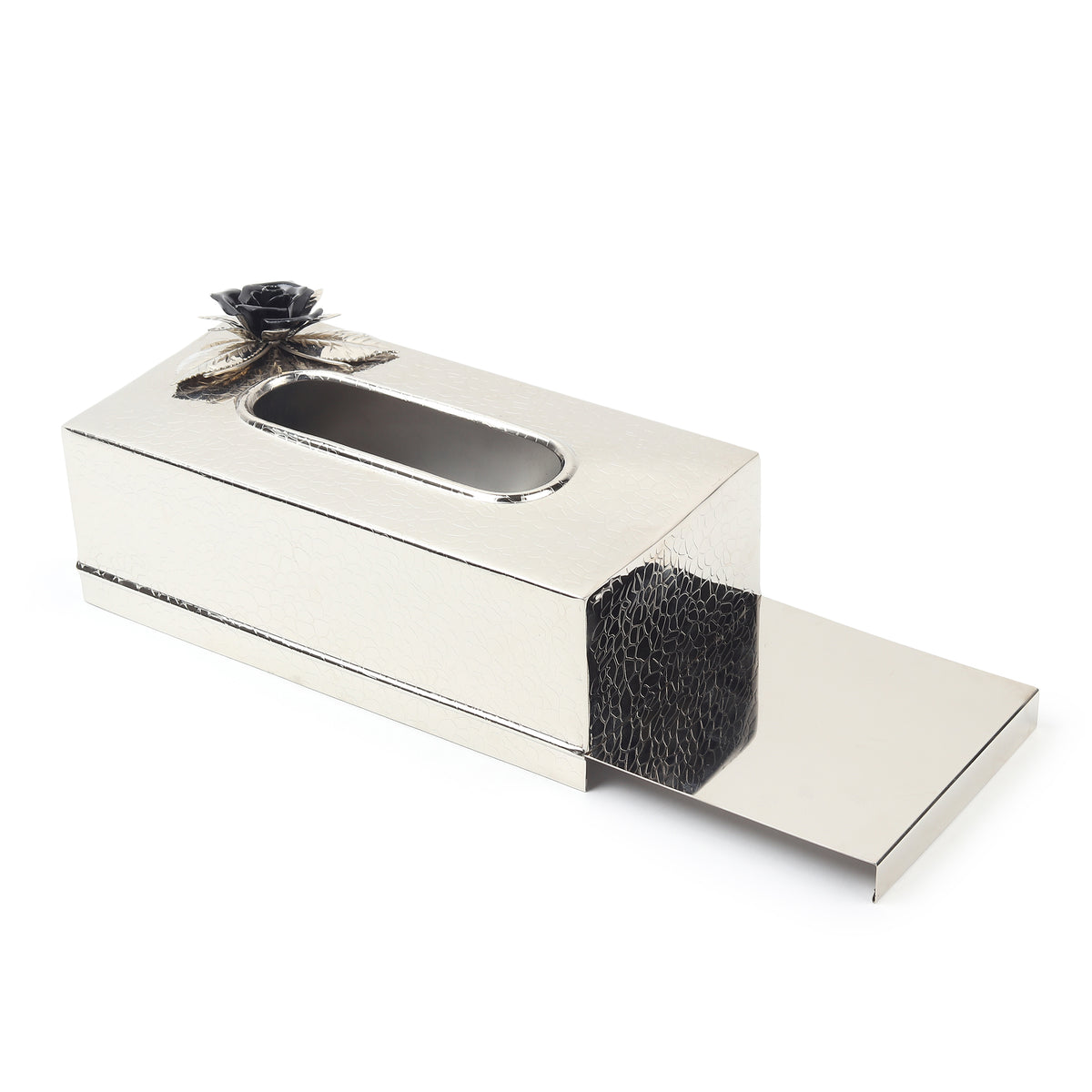 Petal Eclat Black Tissue Holder
