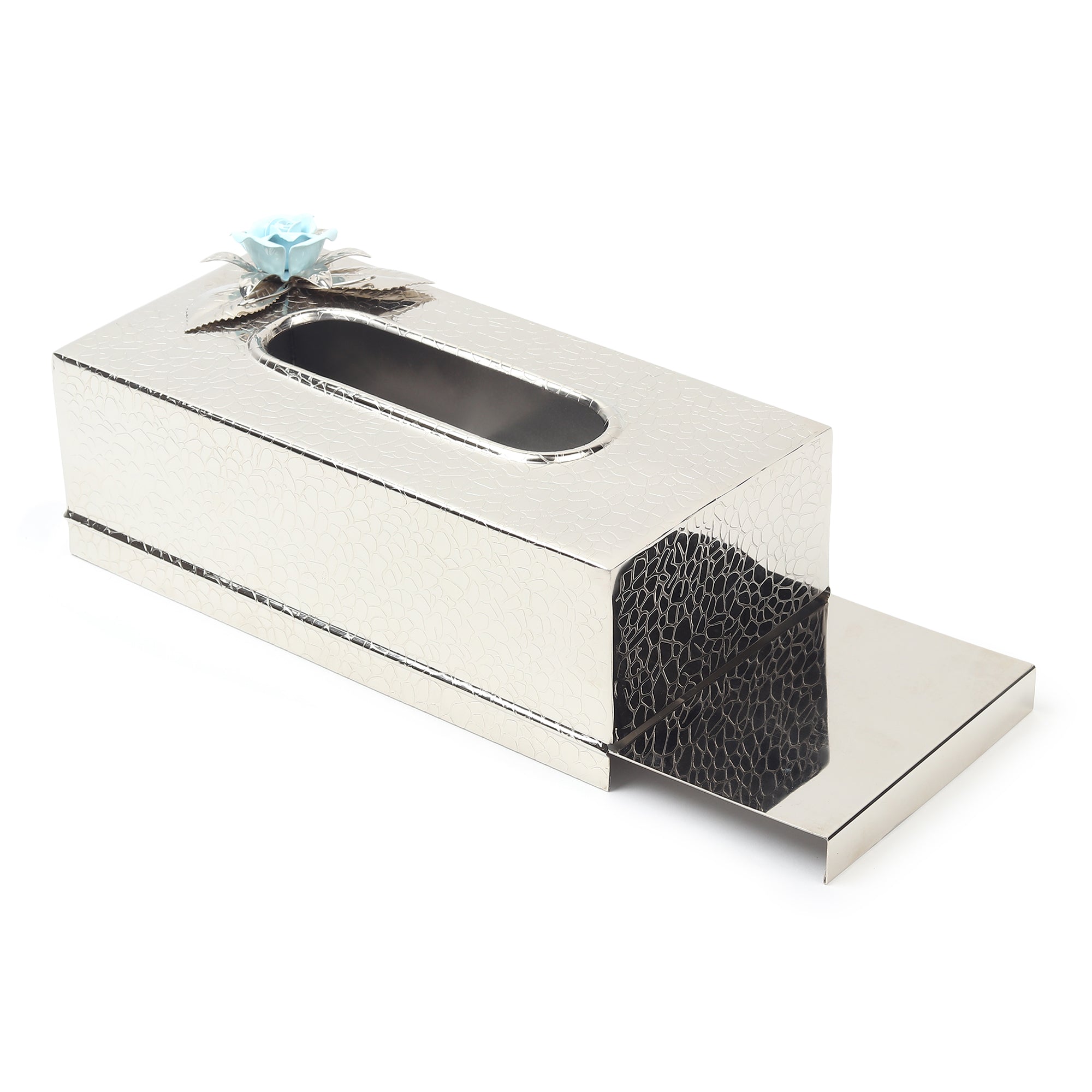 Petal Eclat Blue Tissue Holder