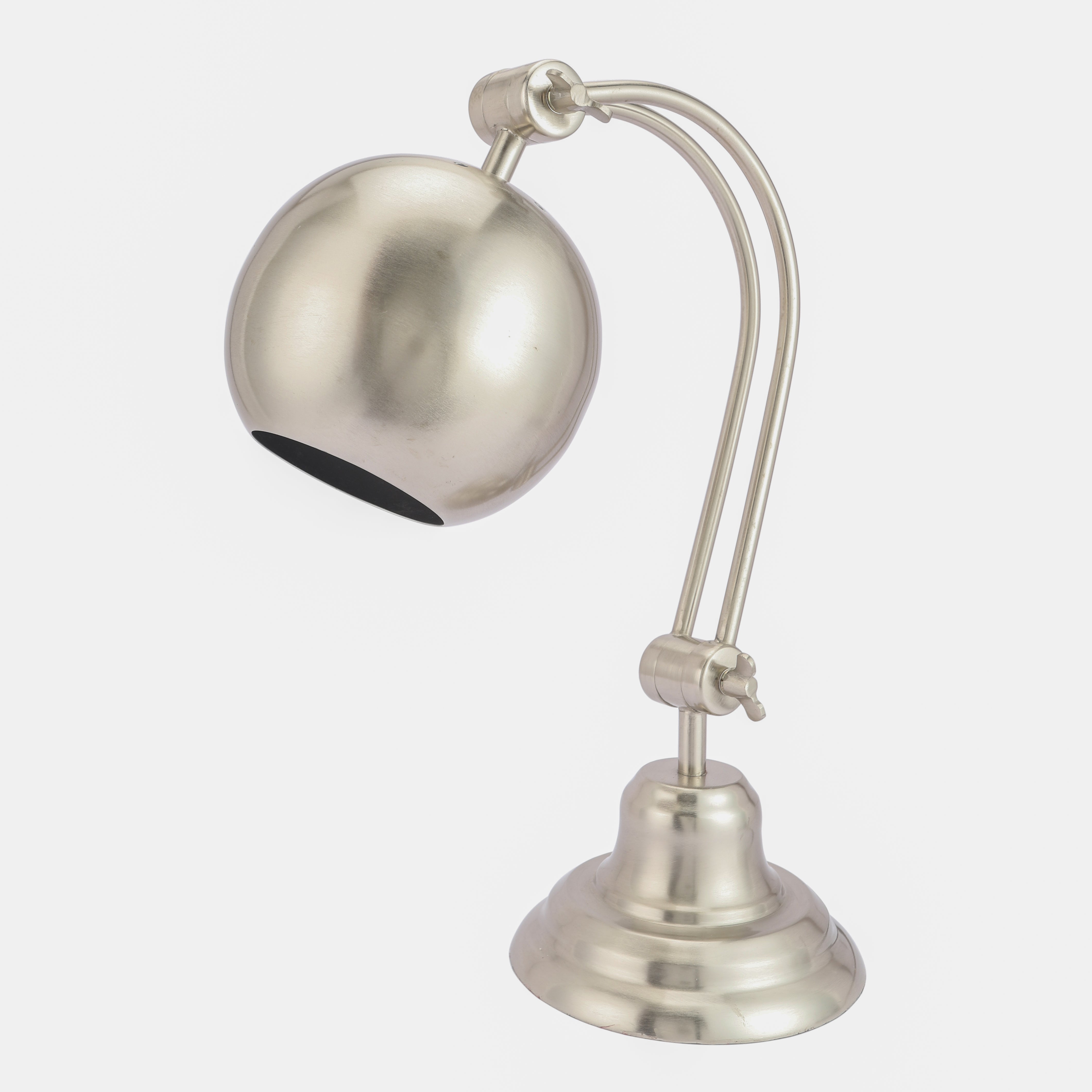 The "Globe Poulsen"  Double adjustable Lamp in Silver Pewter