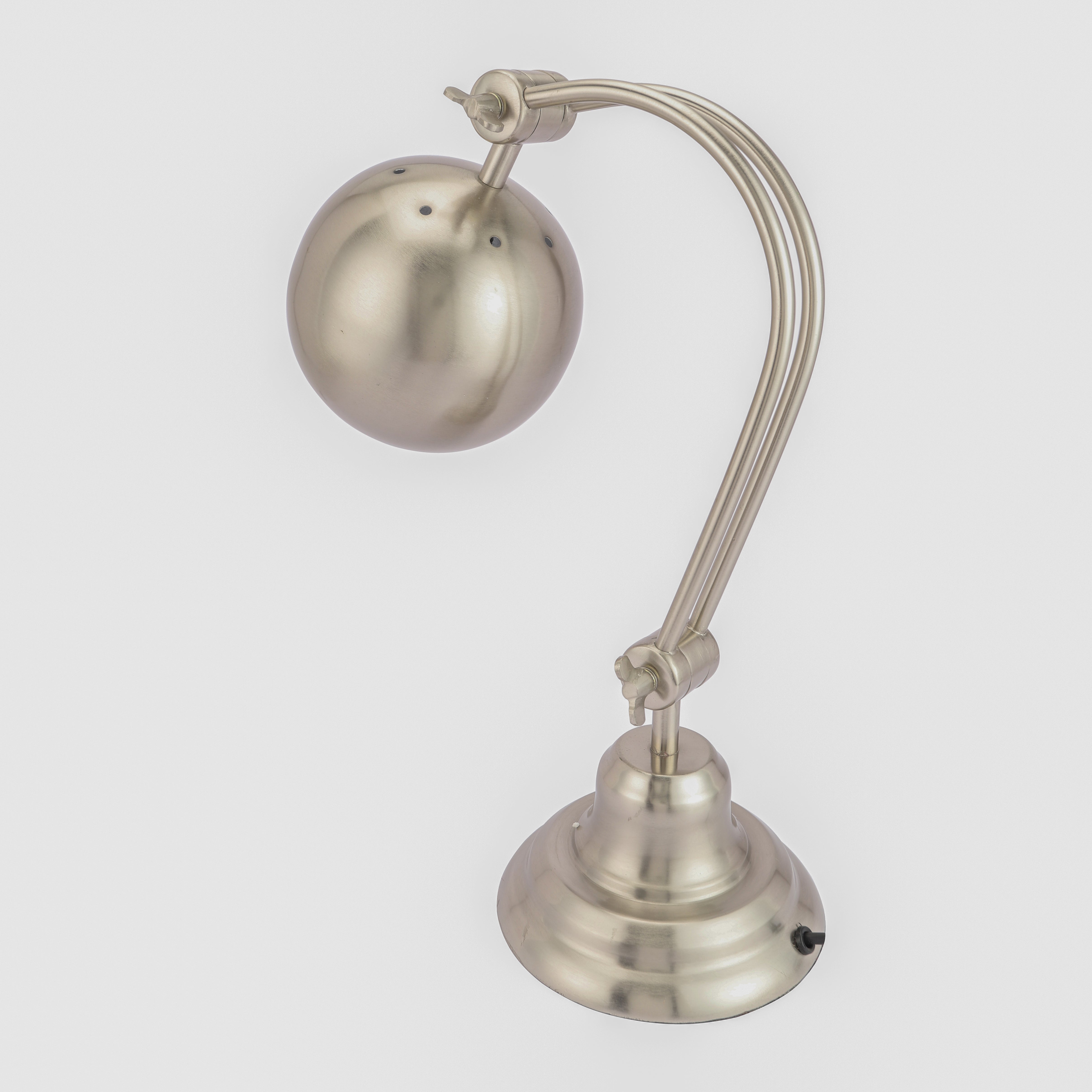 The "Globe Poulsen"  Double adjustable Lamp in Silver Pewter