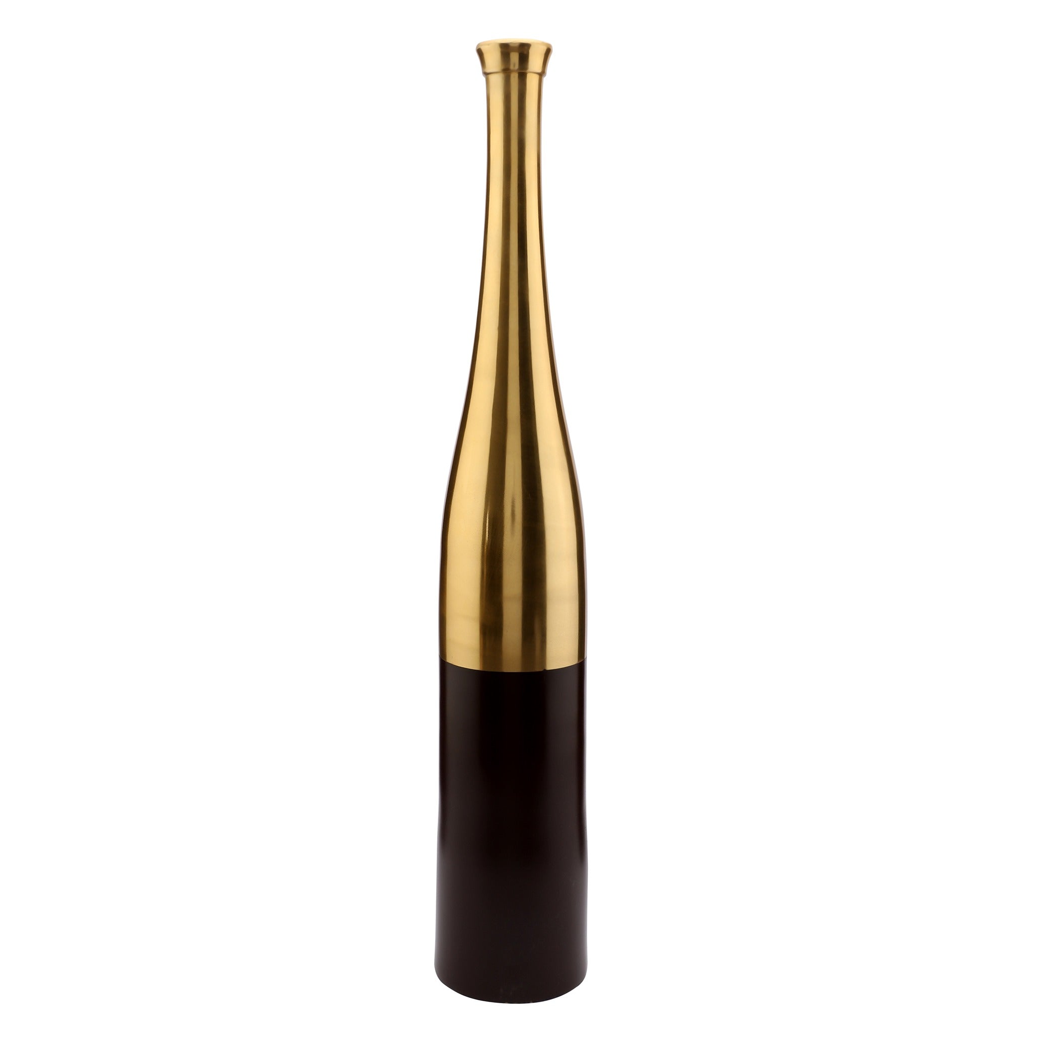 Champagne large Bottle Vase in Red & Gold